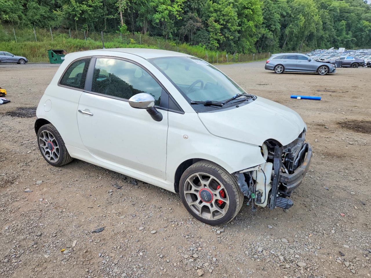 2012 Fiat 500 Sport White vin: 3C3CFFBR0CT362271