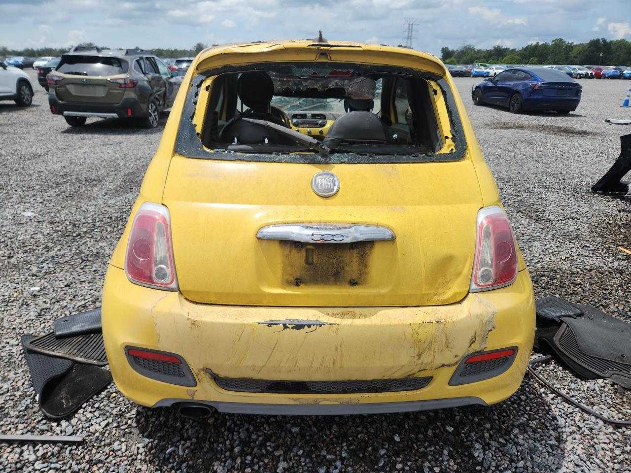 2012 Fiat 500 Sport Yellow vin: 3C3CFFBR1CT127135