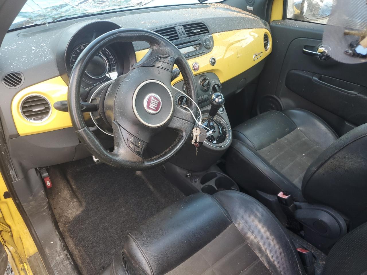 2012 Fiat 500 Sport Yellow vin: 3C3CFFBR1CT127135