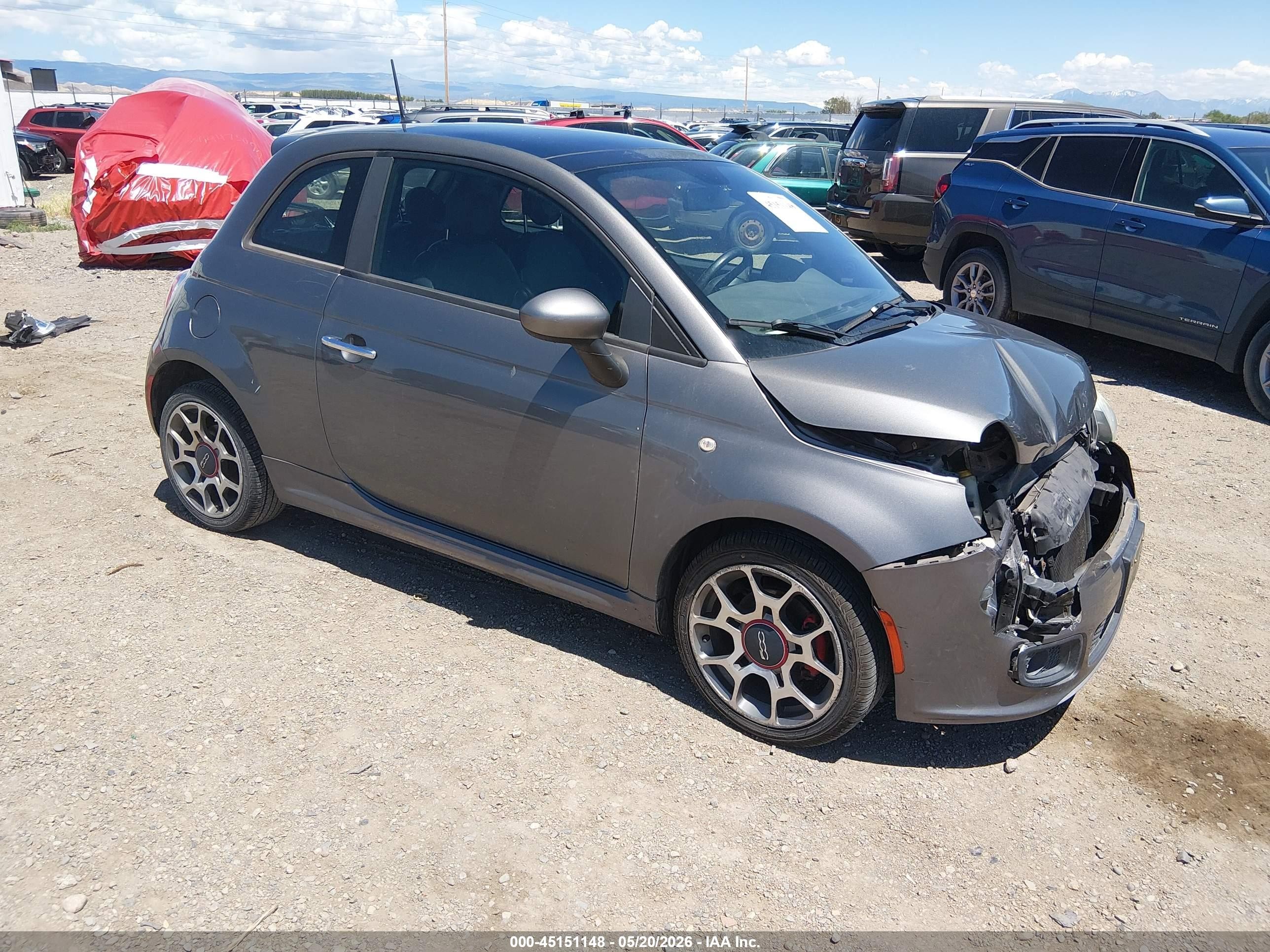 2012 Fiat 500 Sport Silver vin: 3C3CFFBR1CT340604