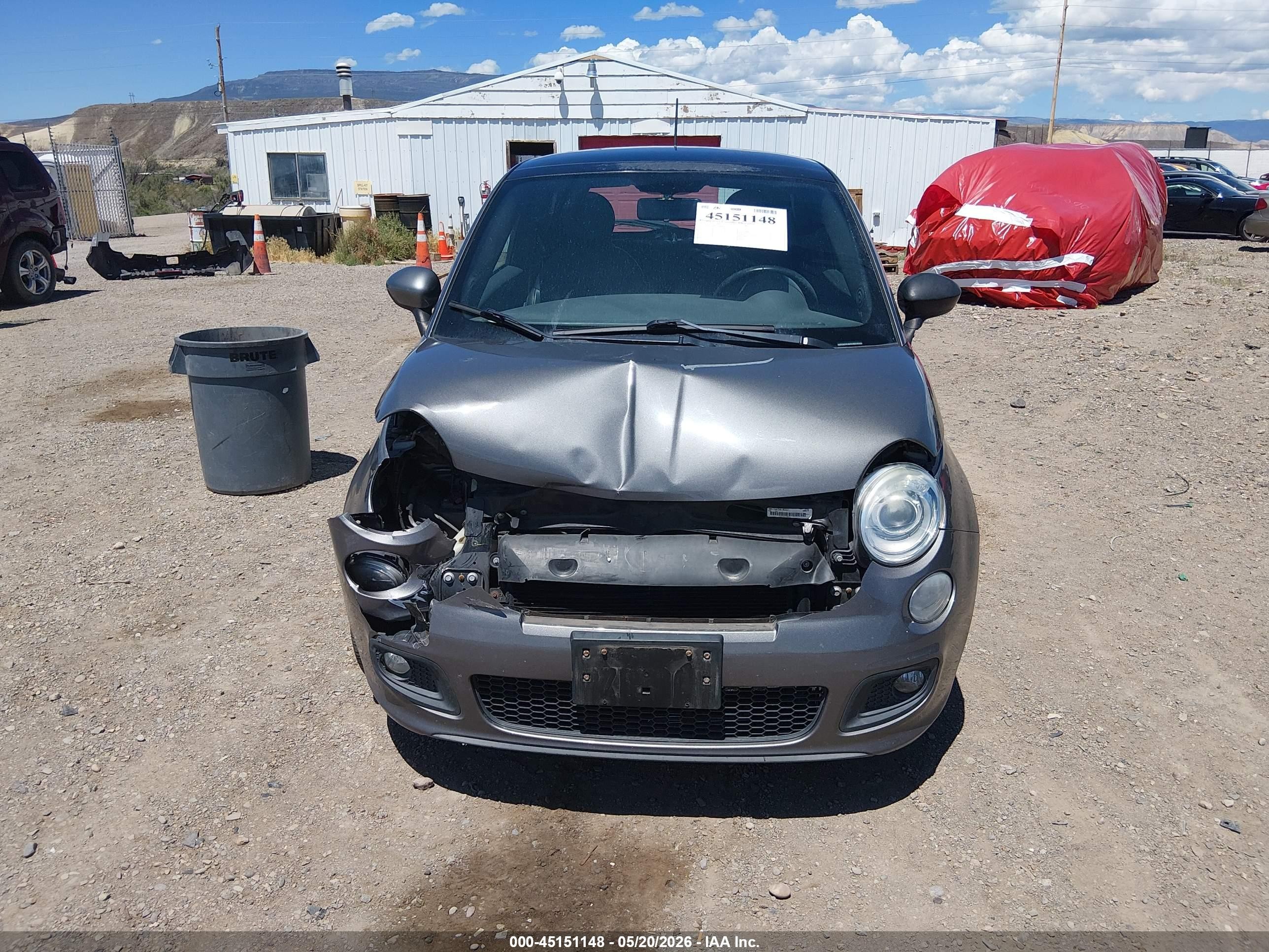 2012 Fiat 500 Sport Silver vin: 3C3CFFBR1CT340604
