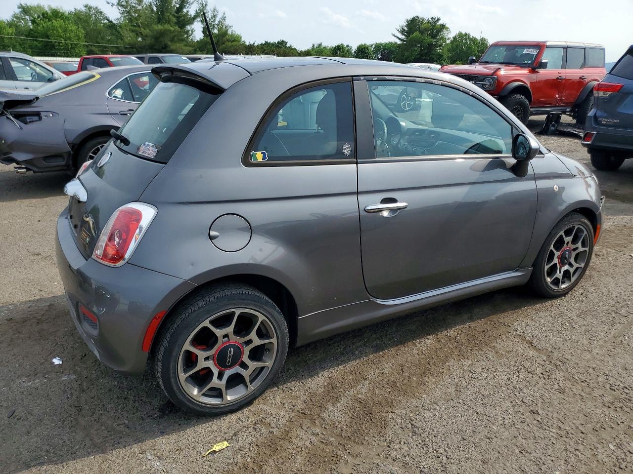 2013 Fiat 500 Sport Gray vin: 3C3CFFBR1DT736209