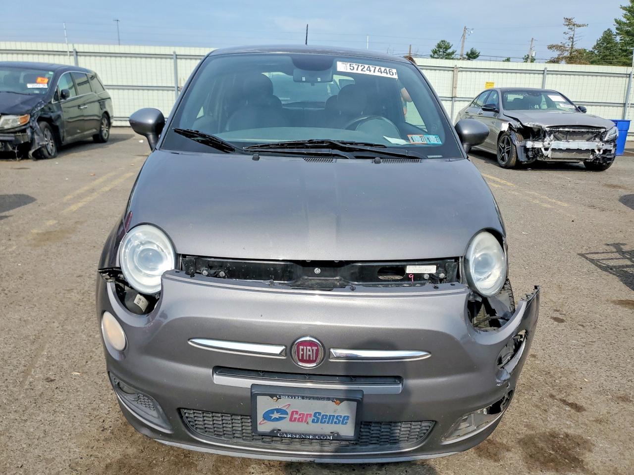 2013 Fiat 500 Sport Gray vin: 3C3CFFBR1DT736209