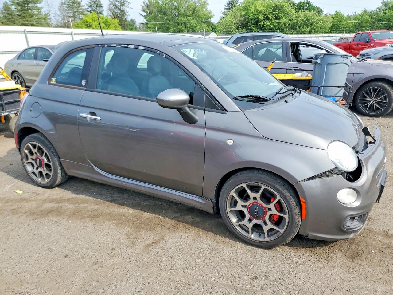 2013 Fiat 500 Sport Gray vin: 3C3CFFBR1DT736209