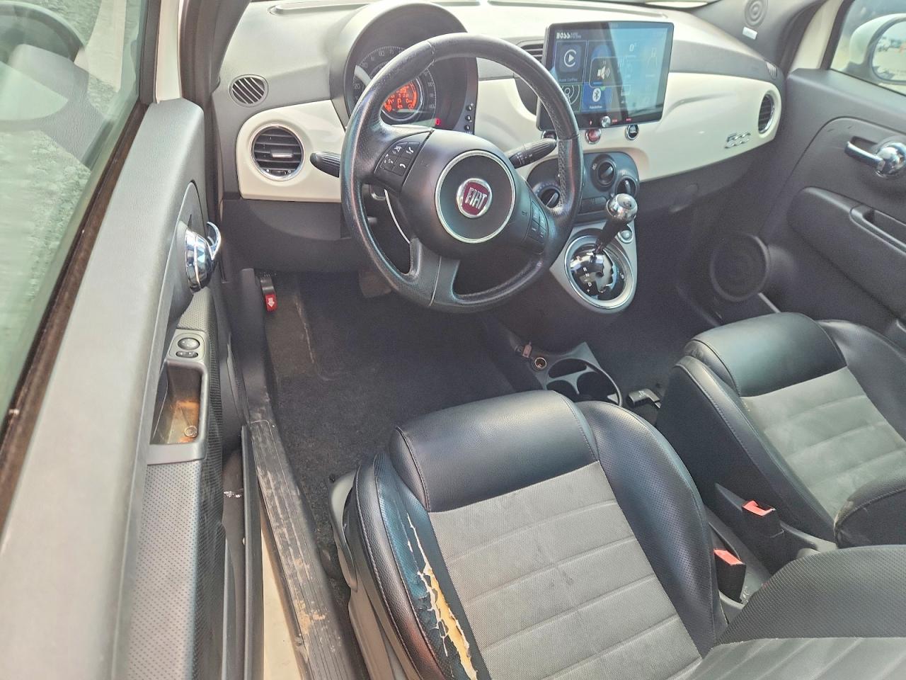 2012 Fiat 500 Sport White vin: 3C3CFFBR2CT211674