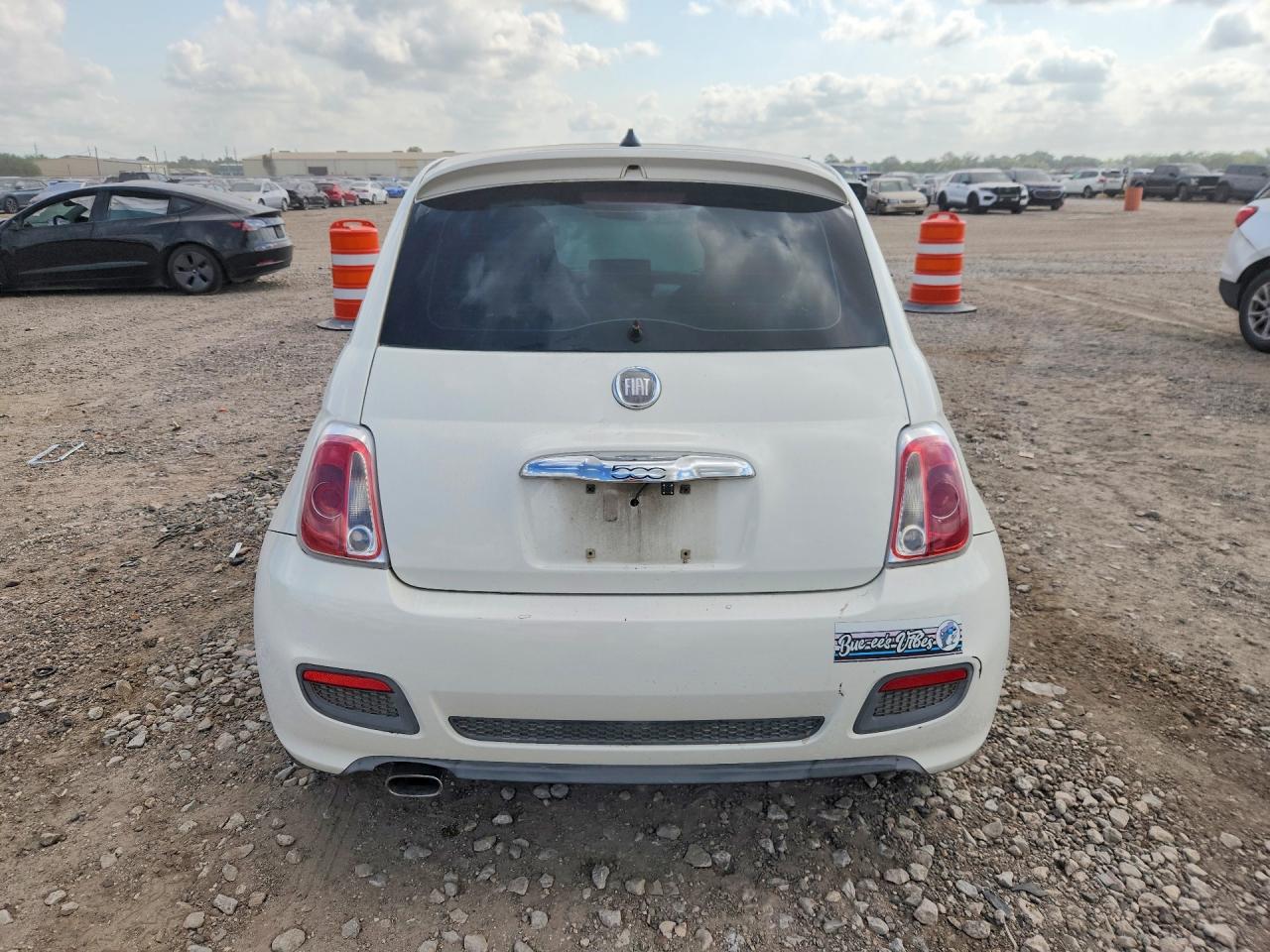 2012 Fiat 500 Sport White vin: 3C3CFFBR2CT211674