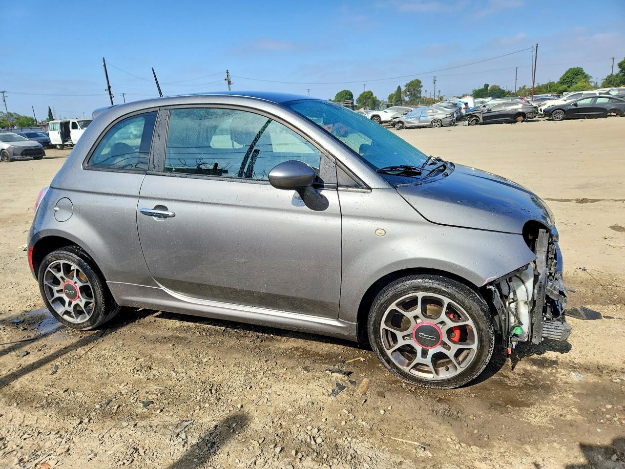 2012 Fiat 500 Sport Gray vin: 3C3CFFBR2CT287606