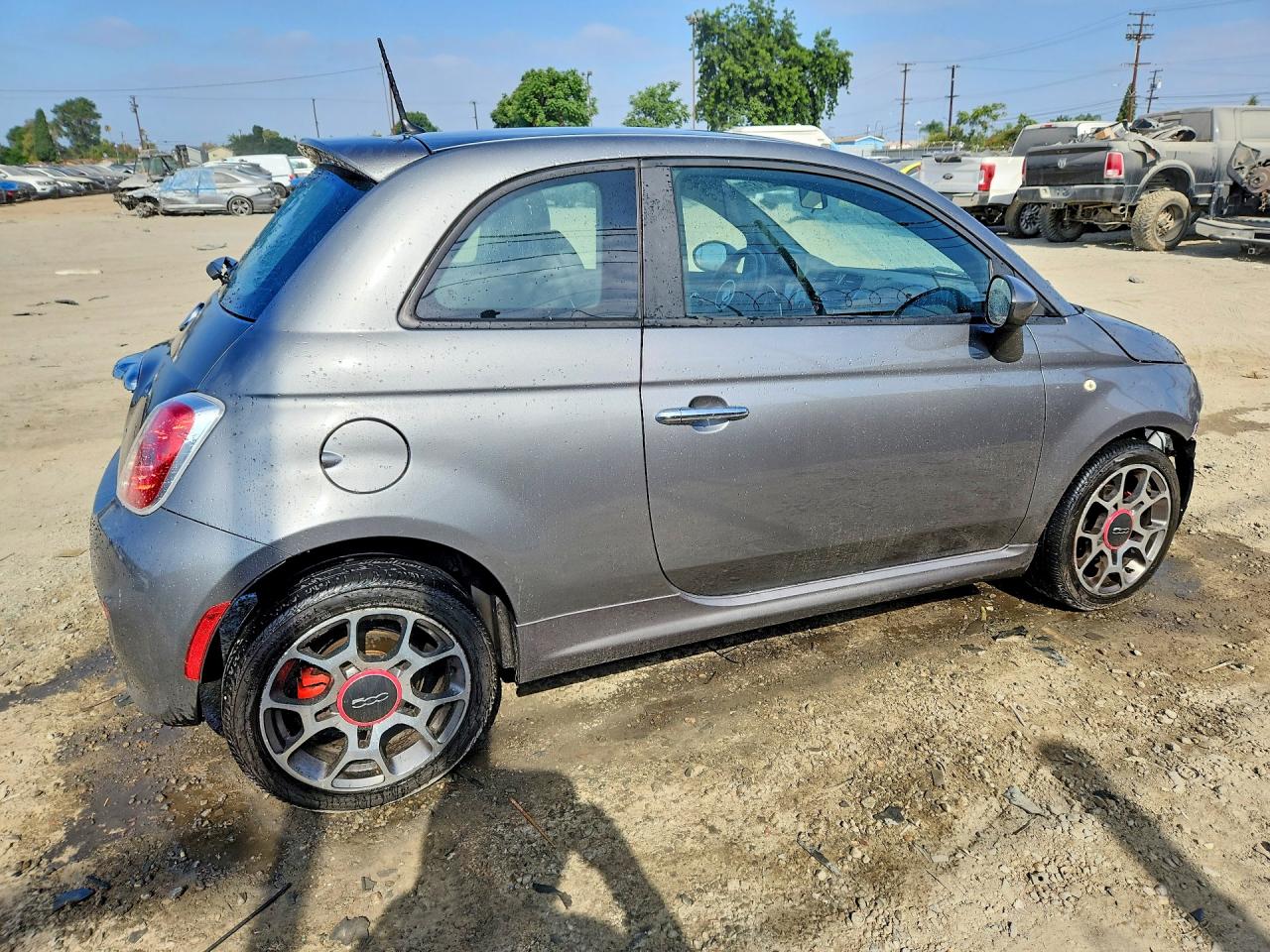 2012 Fiat 500 Sport Gray vin: 3C3CFFBR2CT287606