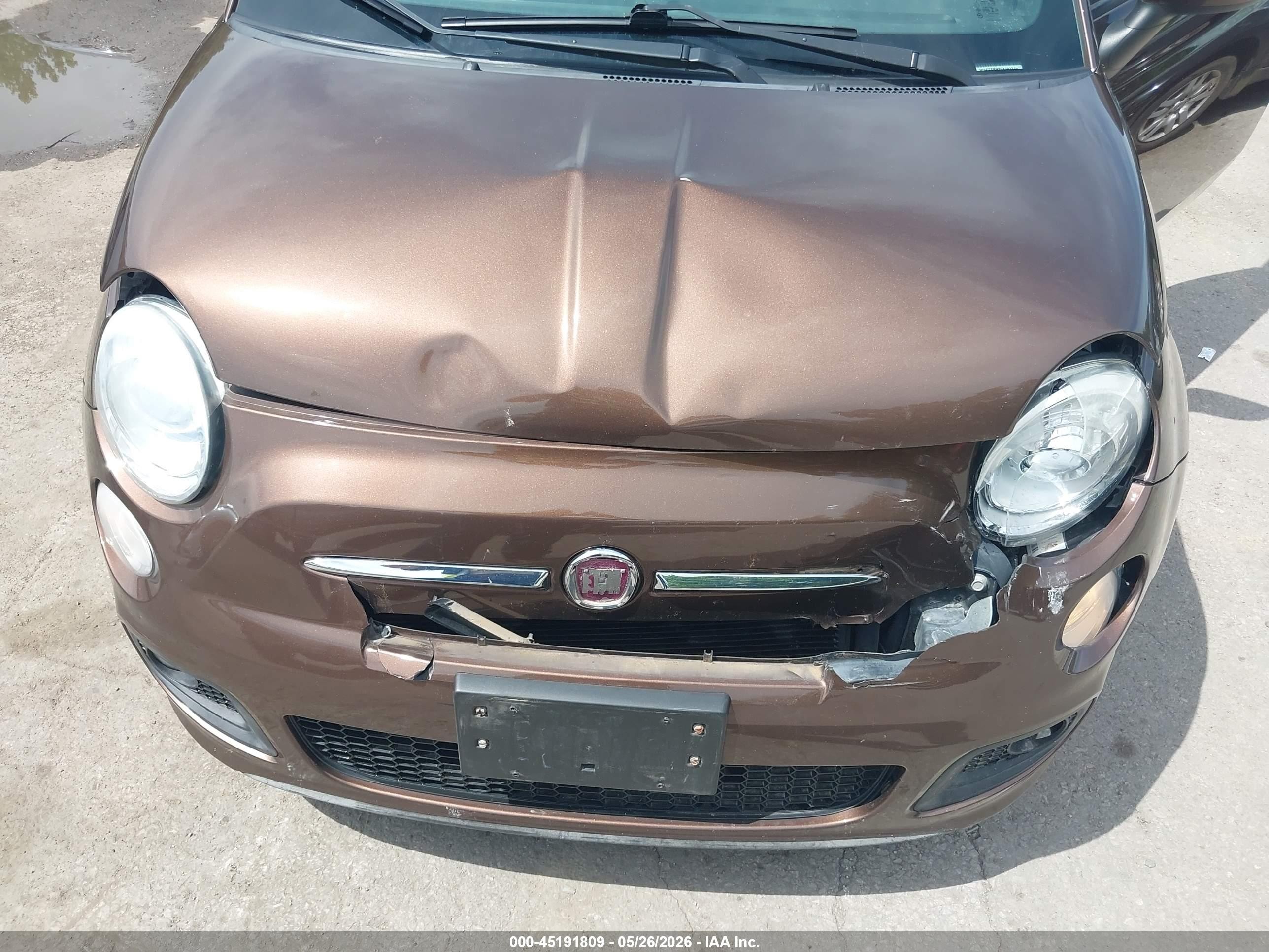 2012 Fiat 500 Sport Brown vin: 3C3CFFBR2CT383719