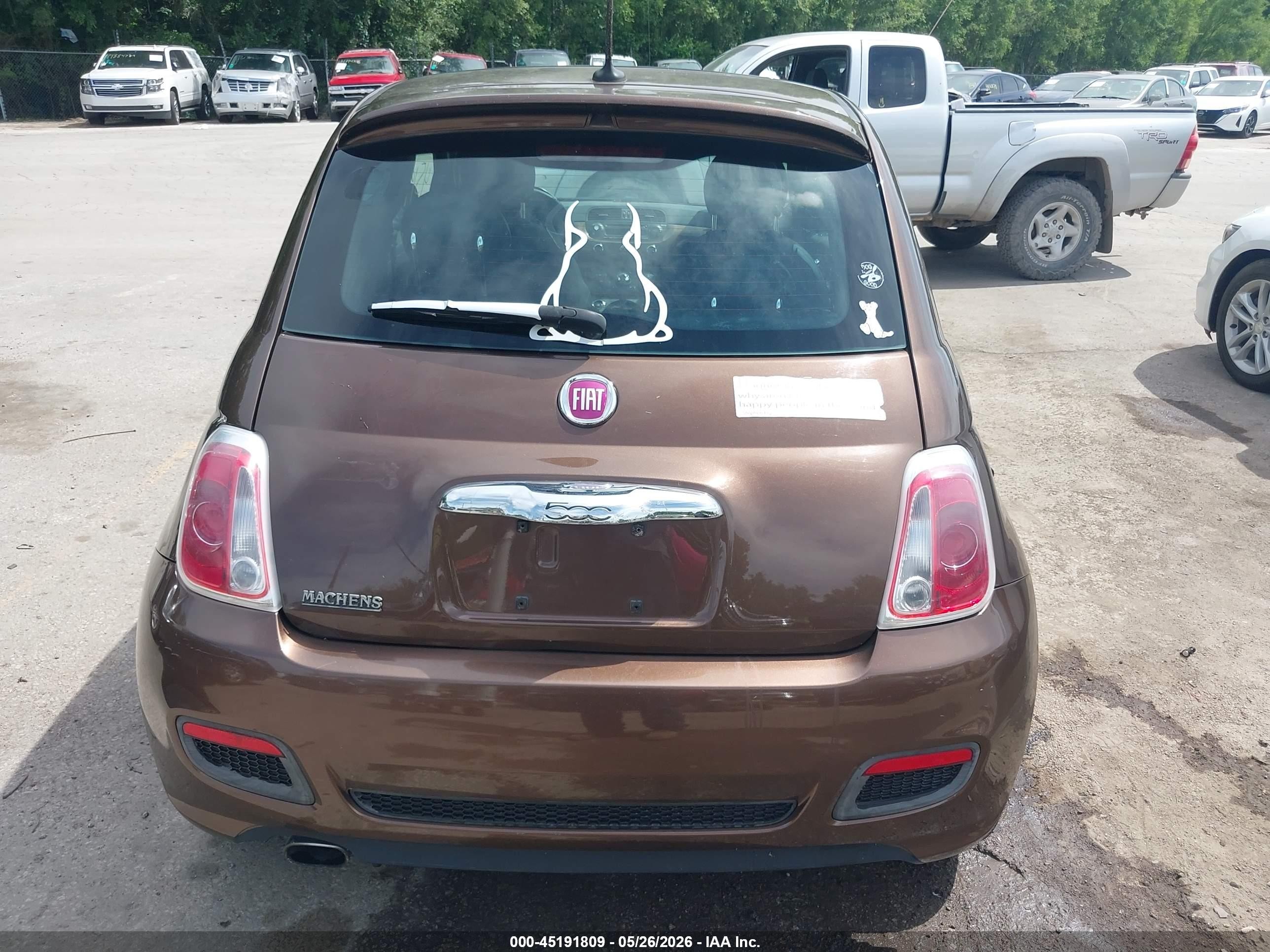 2012 Fiat 500 Sport Brown vin: 3C3CFFBR2CT383719