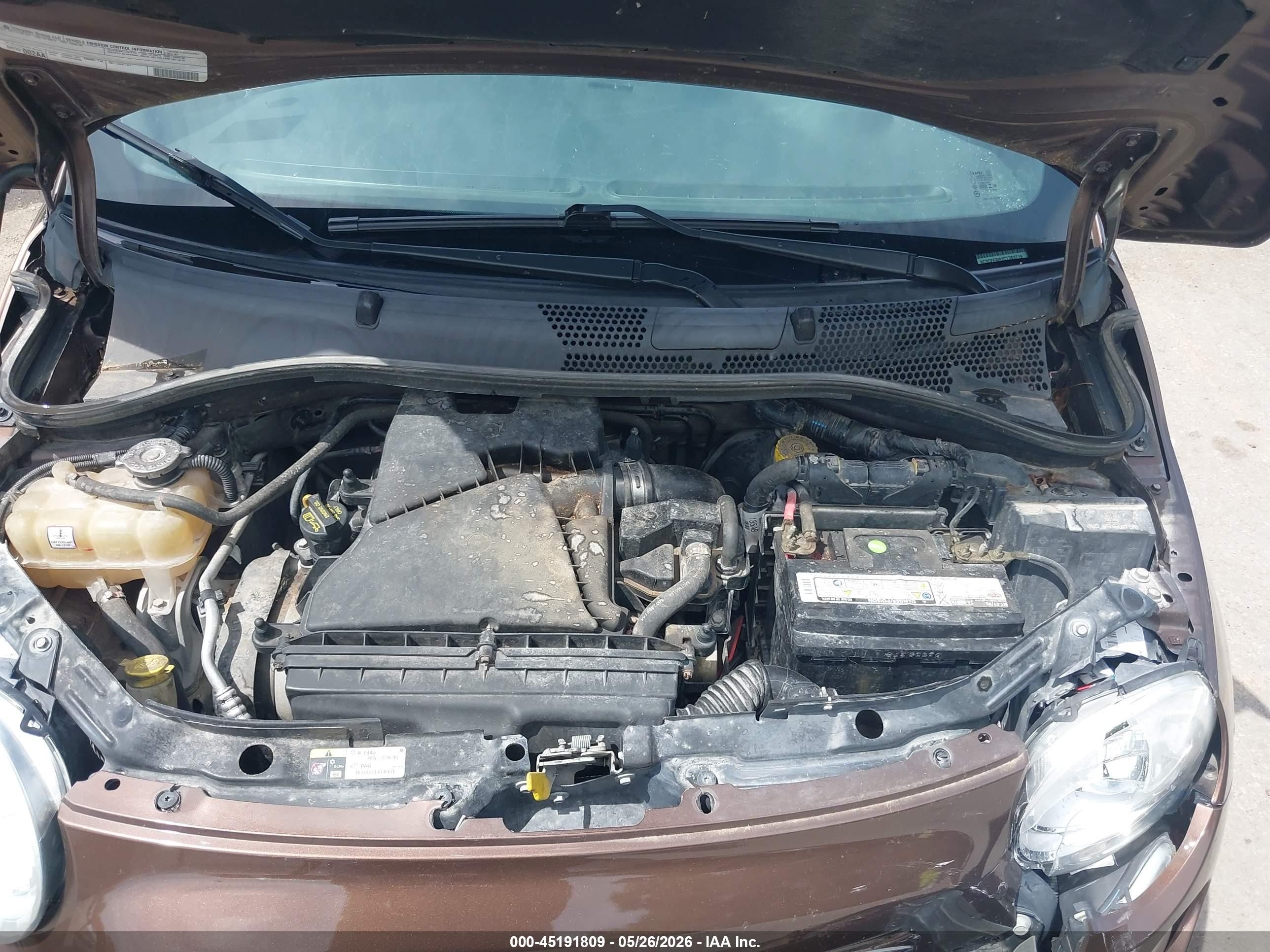 2012 Fiat 500 Sport Brown vin: 3C3CFFBR2CT383719