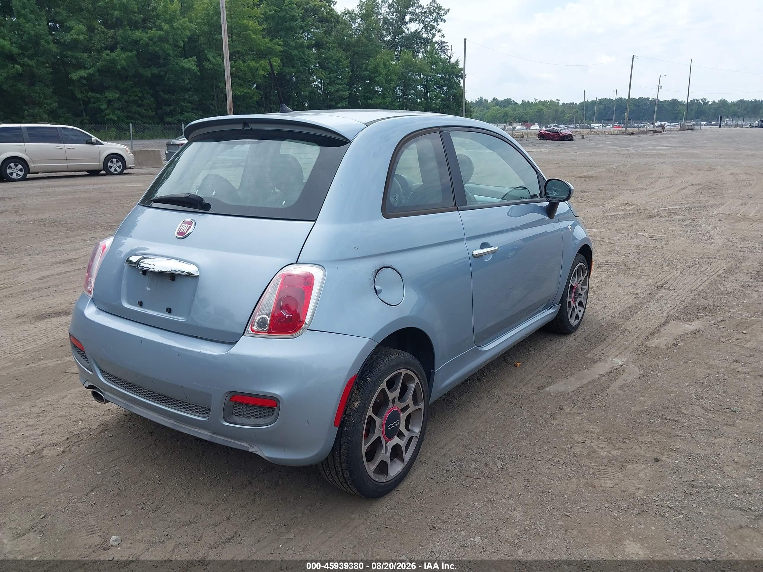 2013 Fiat 500 Sport Blue vin: 3C3CFFBR2DT533152