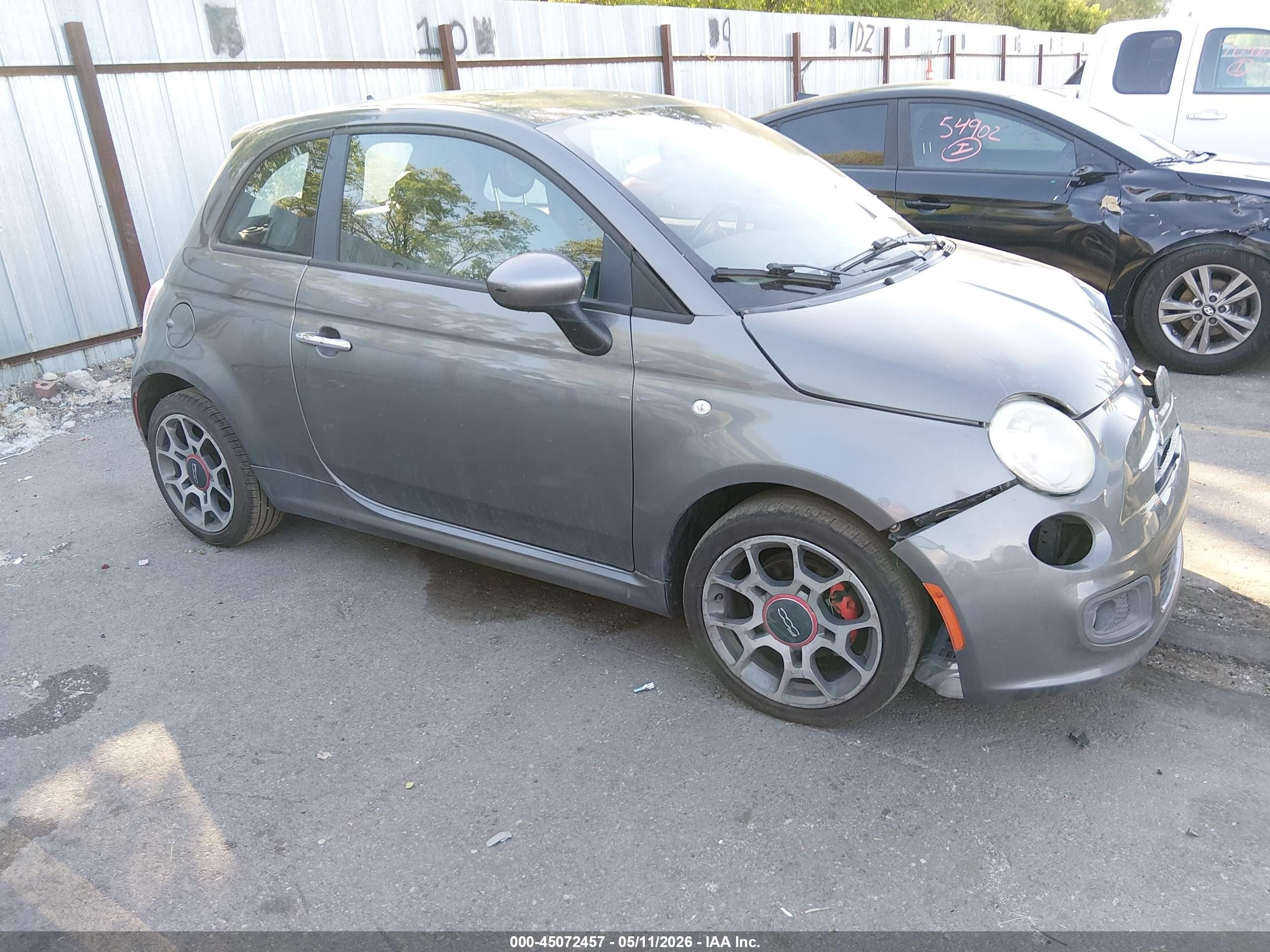 2013 Fiat 500 Sport Серый vin: 3C3CFFBR2DT738776