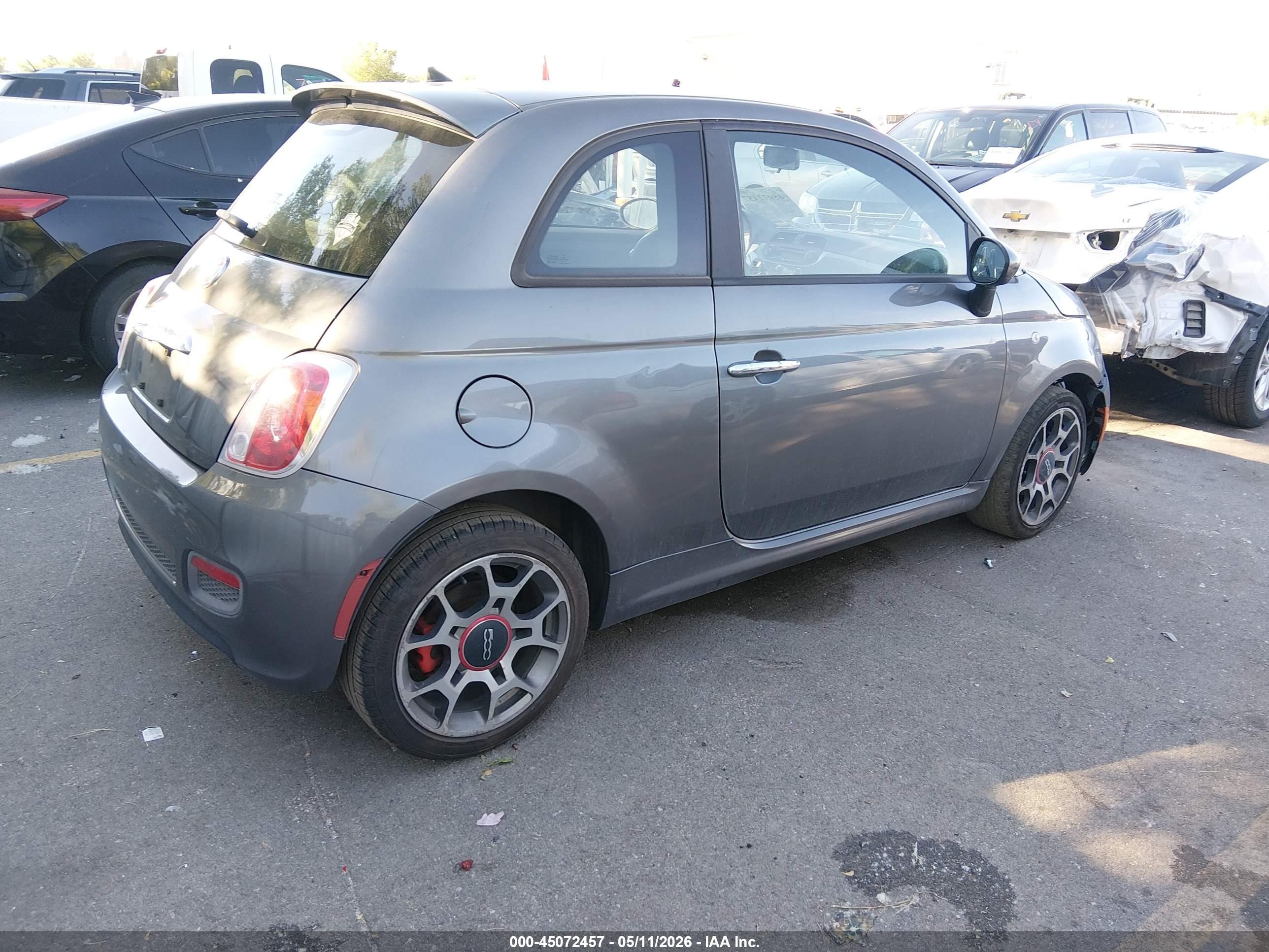 2013 Fiat 500 Sport Серый vin: 3C3CFFBR2DT738776