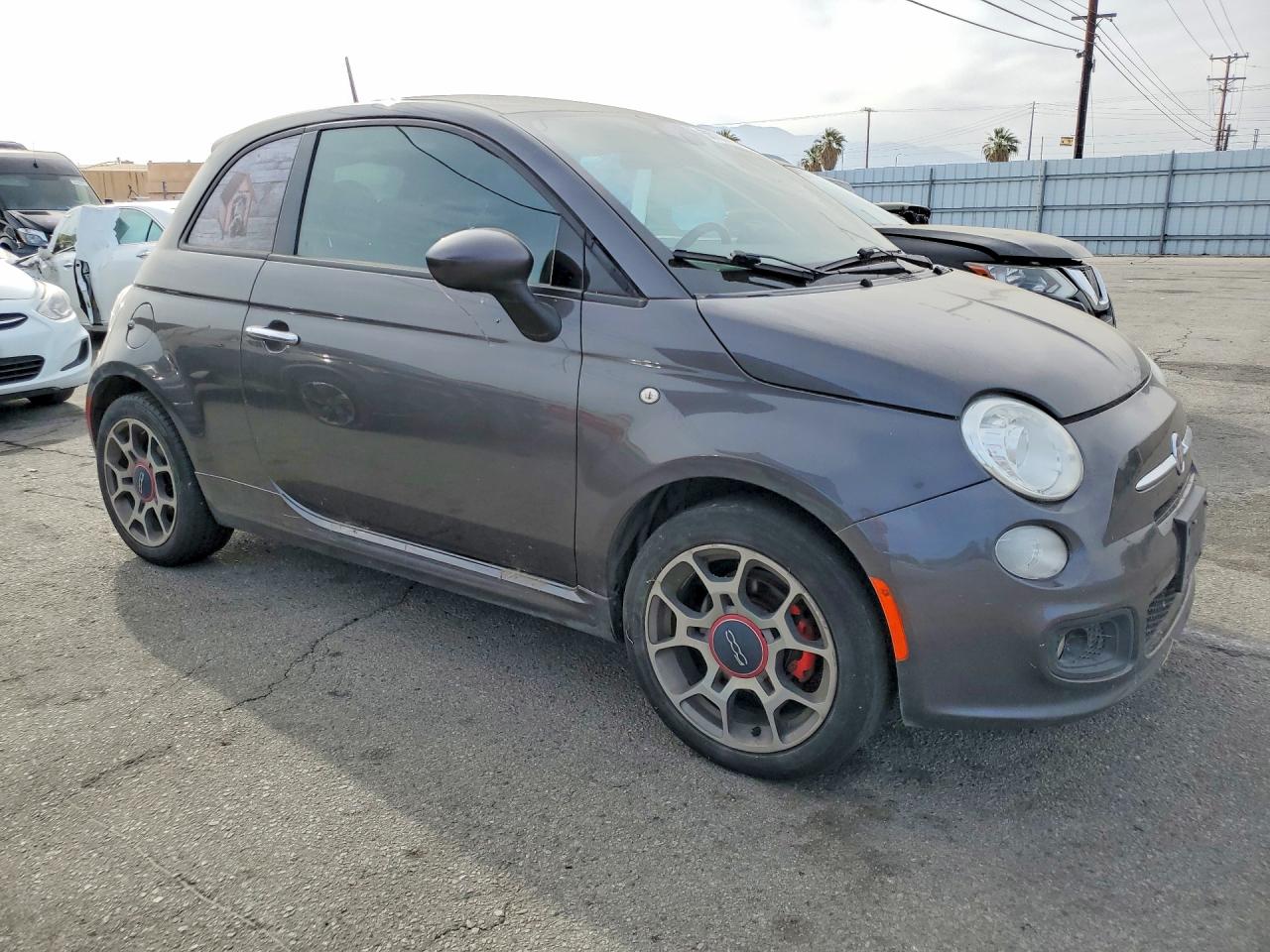 2015 Fiat 500 Sport Gray vin: 3C3CFFBR2FT623596