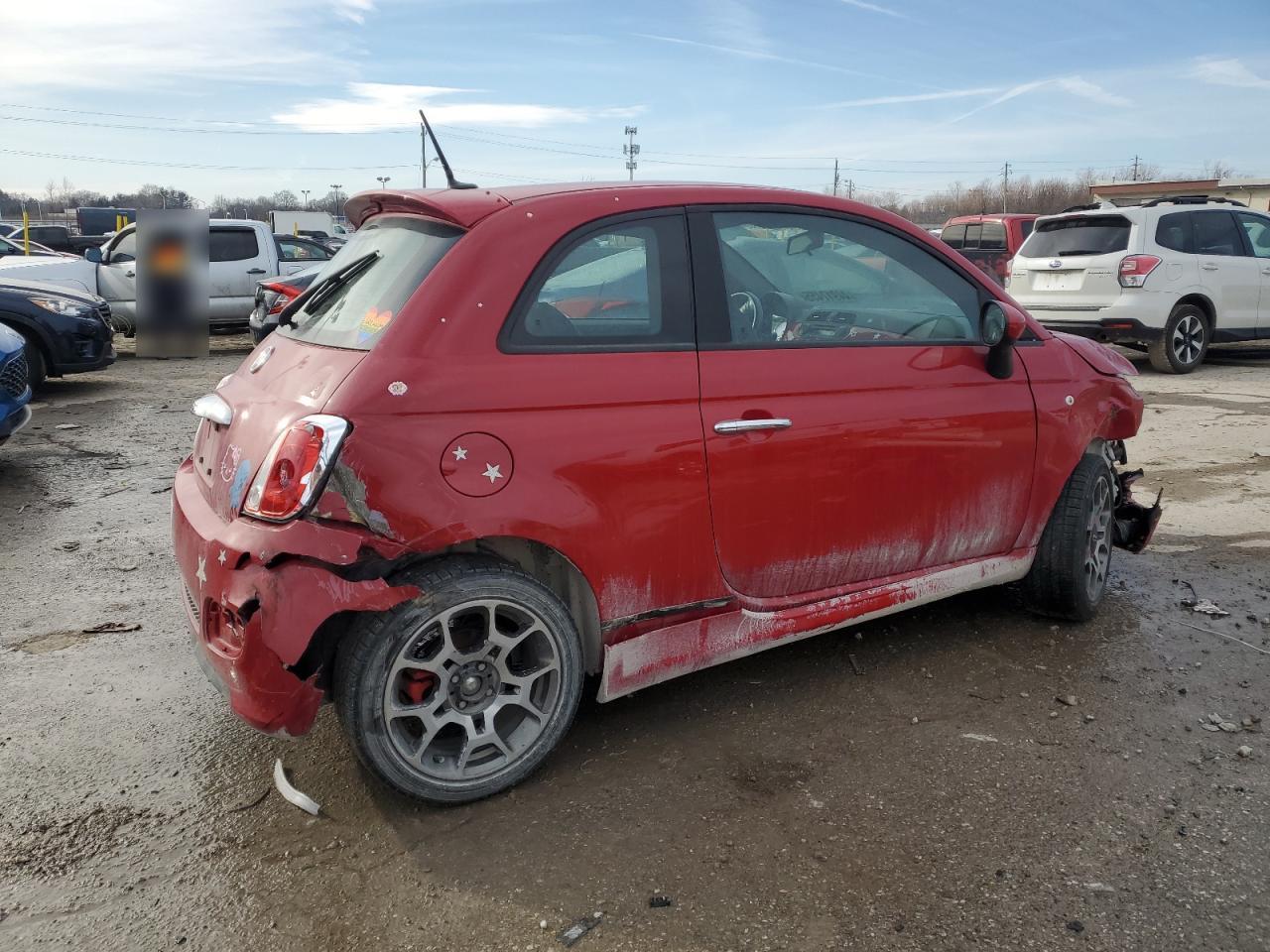 2012 Fiat 500 Sport Red vin: 3C3CFFBR3CT295830
