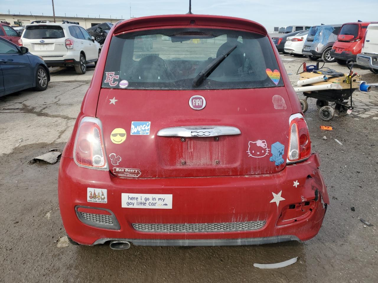 2012 Fiat 500 Sport Red vin: 3C3CFFBR3CT295830