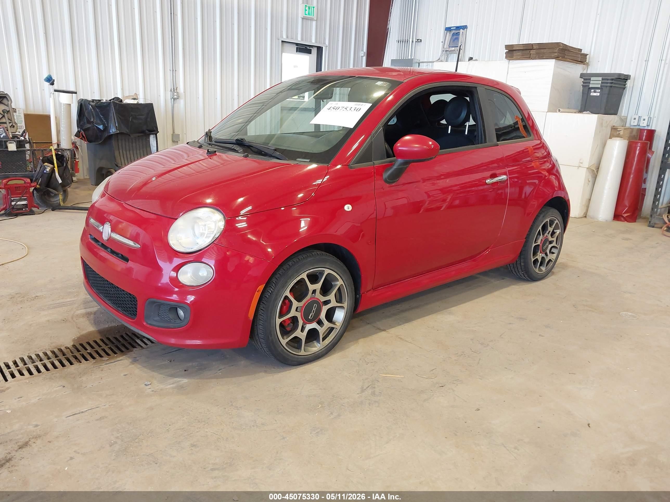 2012 Fiat 500 Sport Red vin: 3C3CFFBR3CT383891