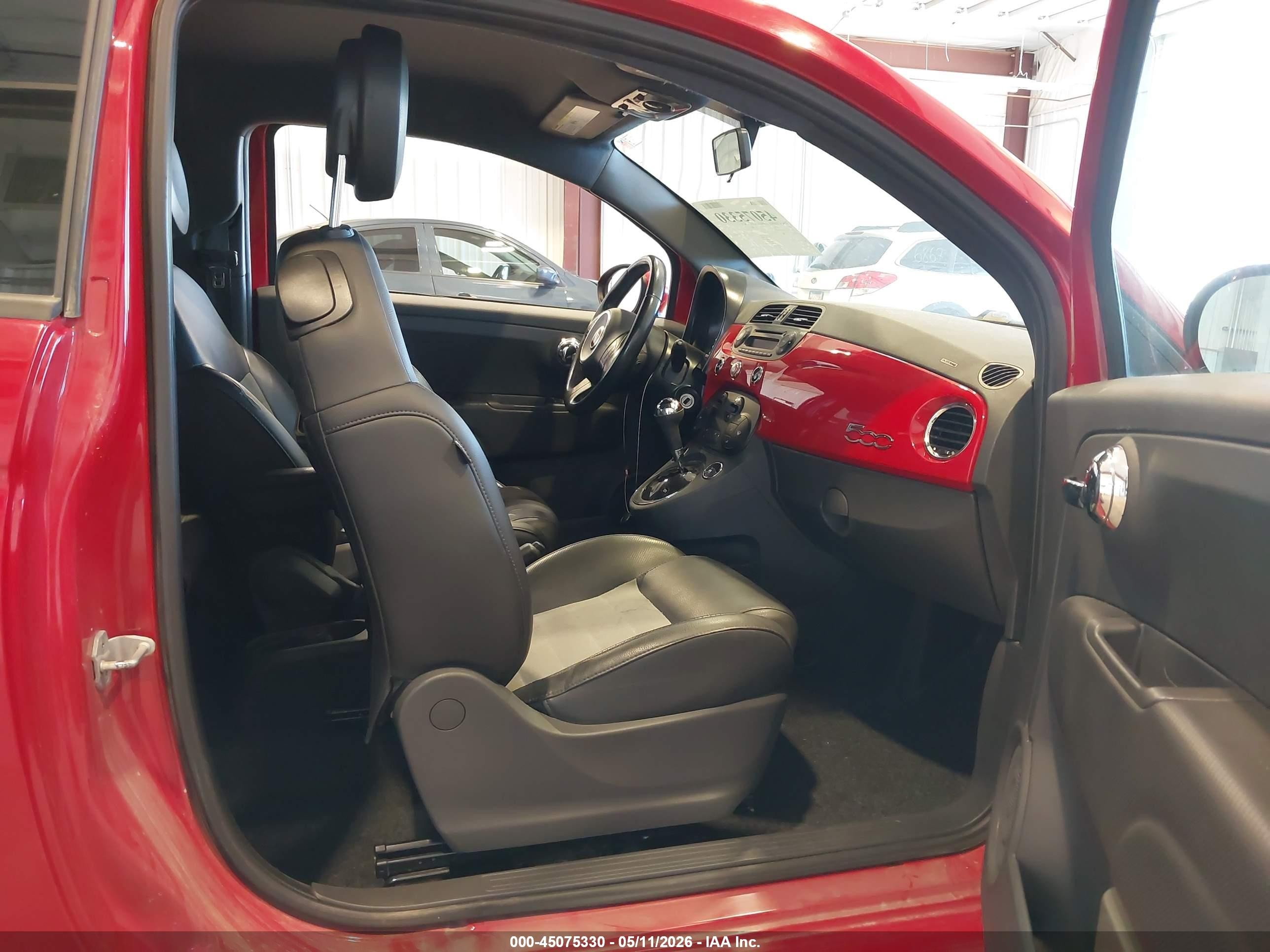 2012 Fiat 500 Sport Red vin: 3C3CFFBR3CT383891