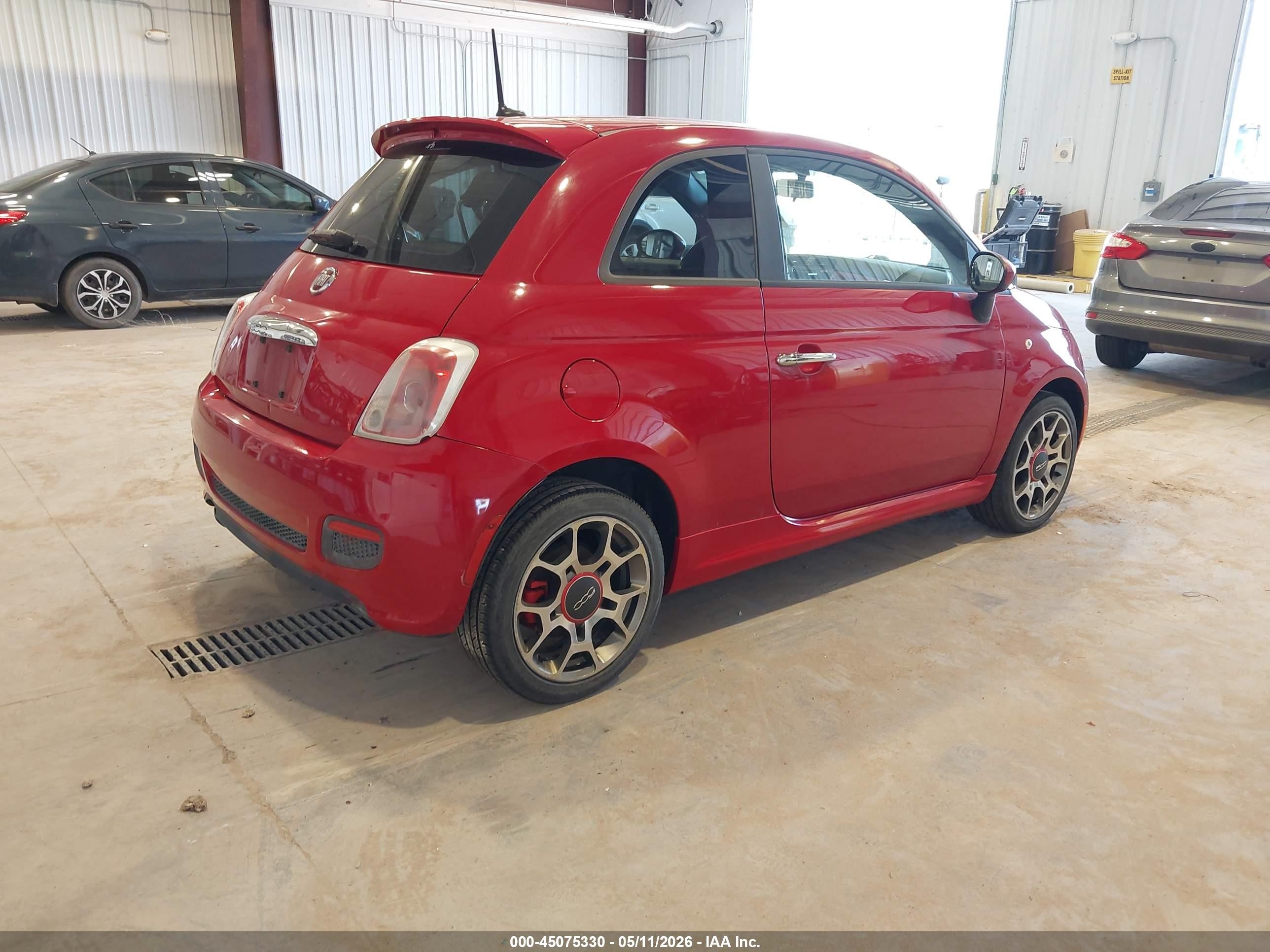 2012 Fiat 500 Sport Red vin: 3C3CFFBR3CT383891