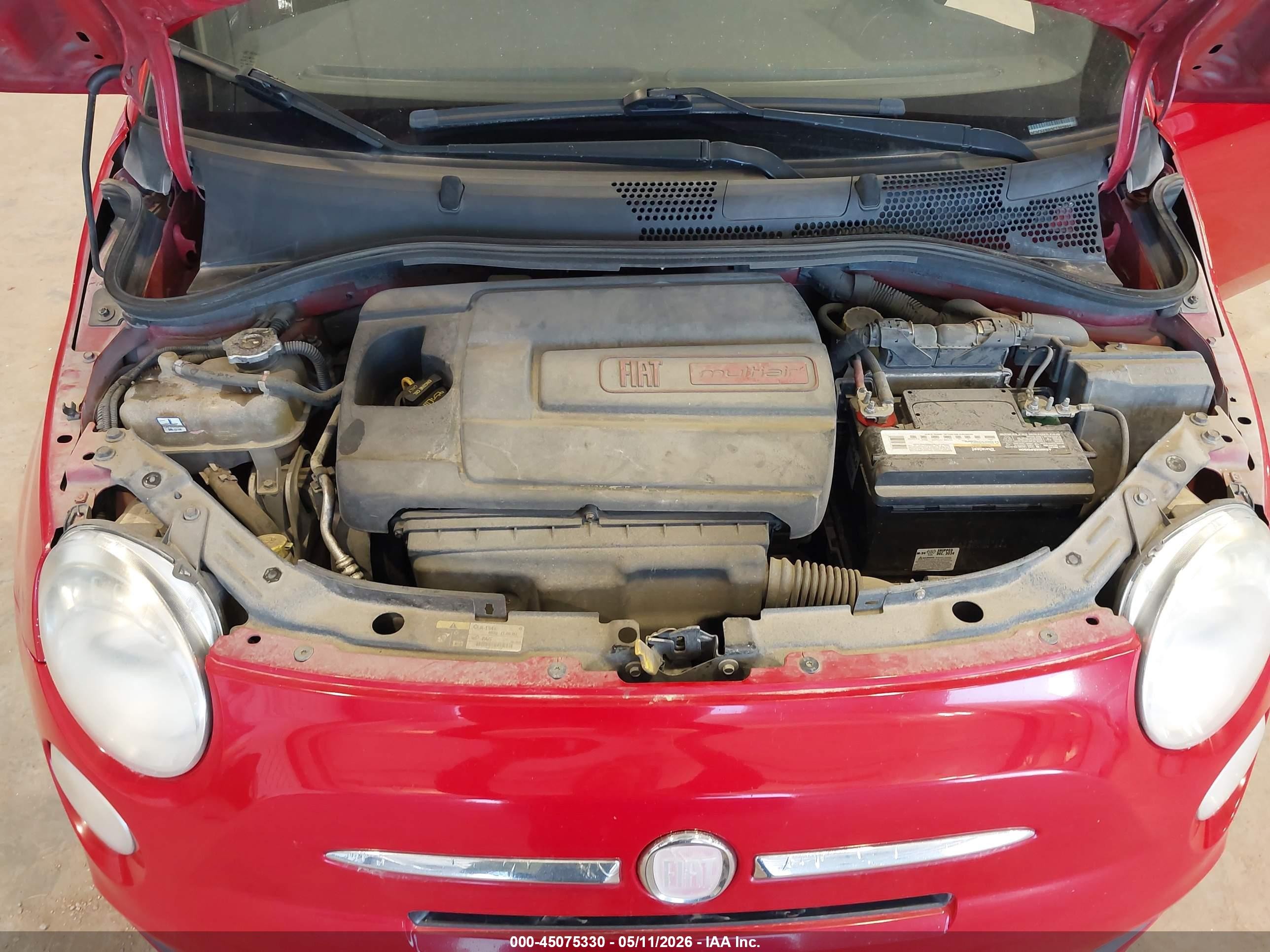 2012 Fiat 500 Sport Red vin: 3C3CFFBR3CT383891