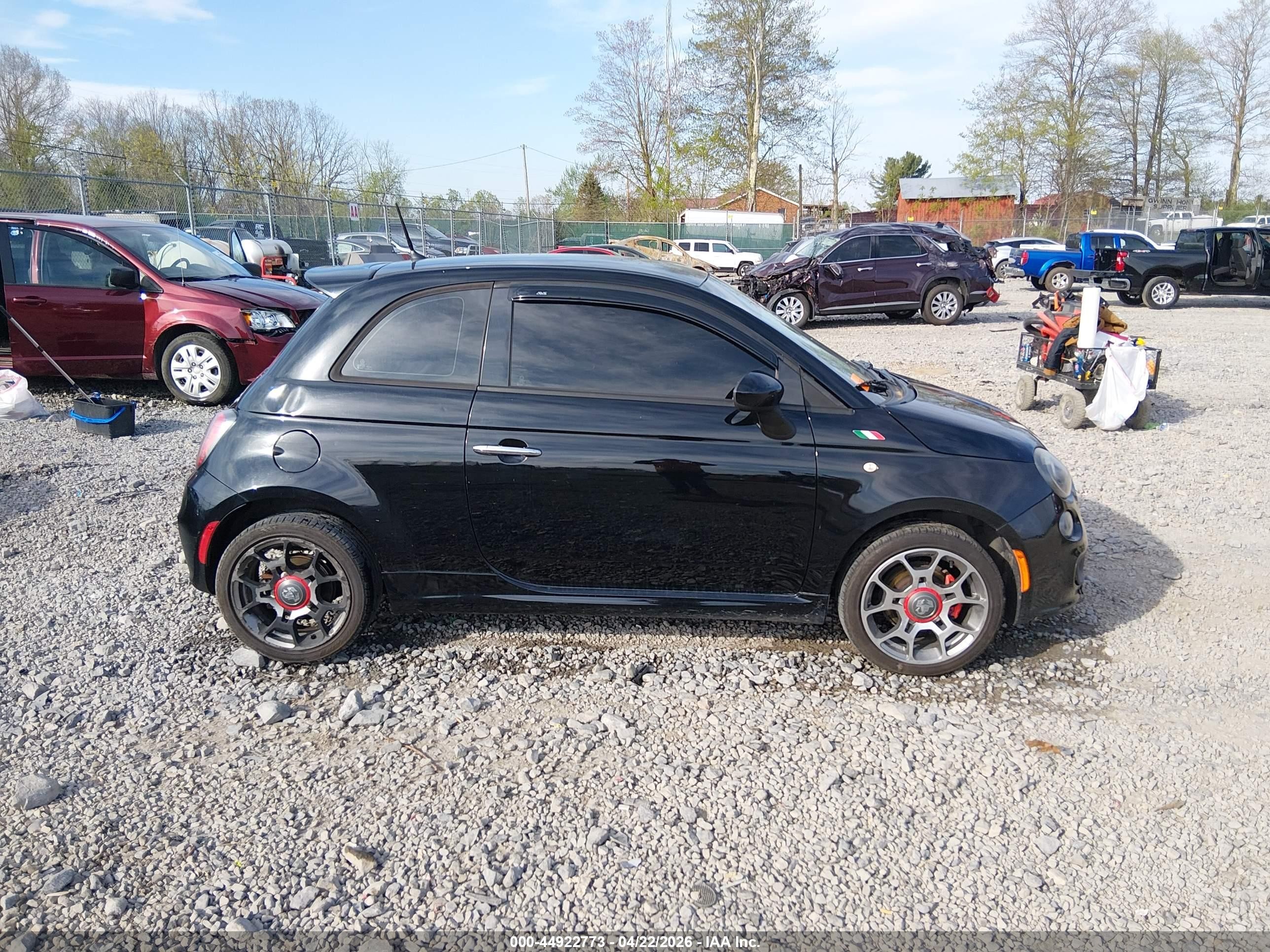 2013 Fiat 500 Sport Cattiva Black vin: 3C3CFFBR3DT749477