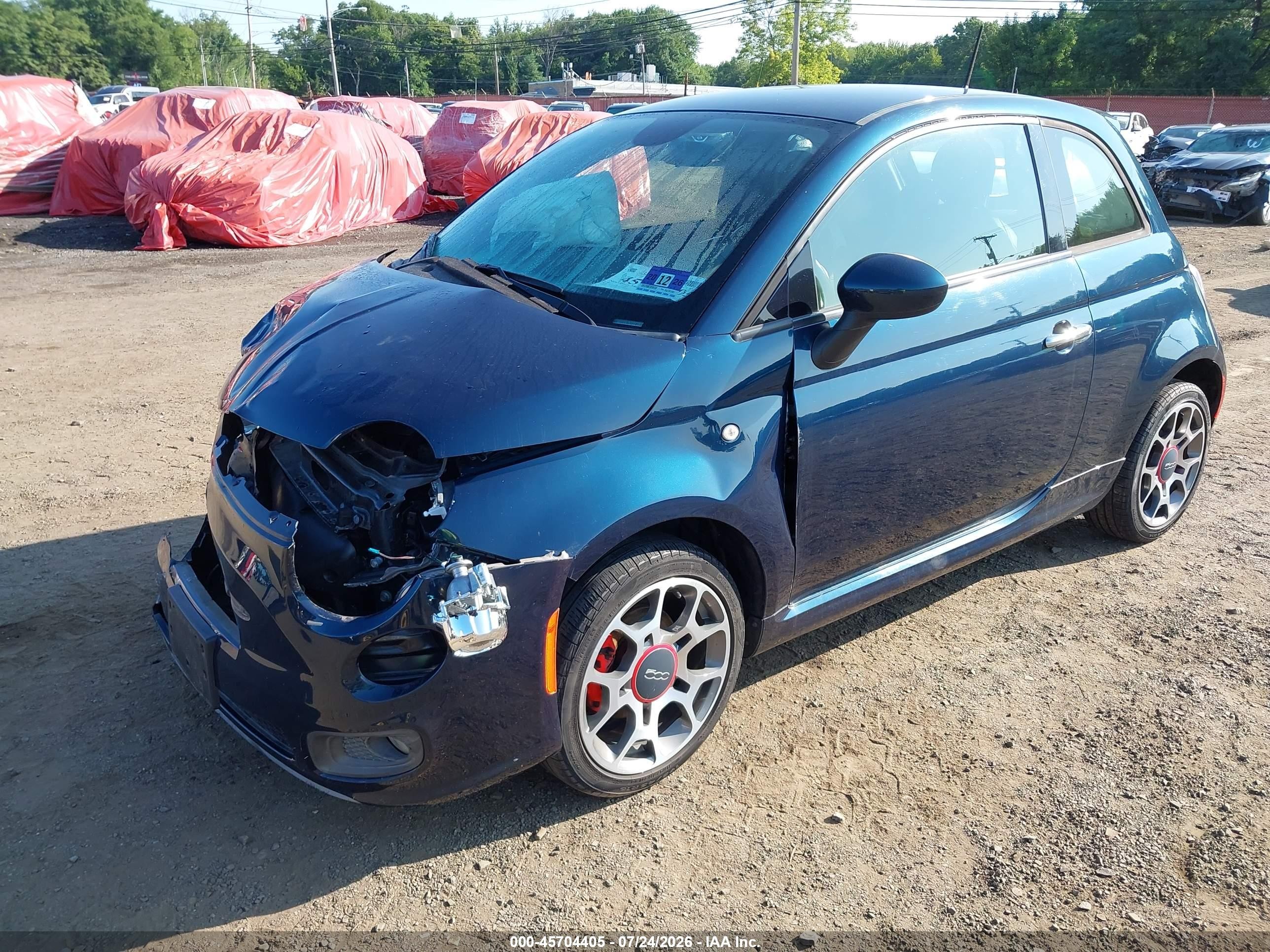 2015 Fiat 500 Sport Dark Blue vin: 3C3CFFBR3FT508974