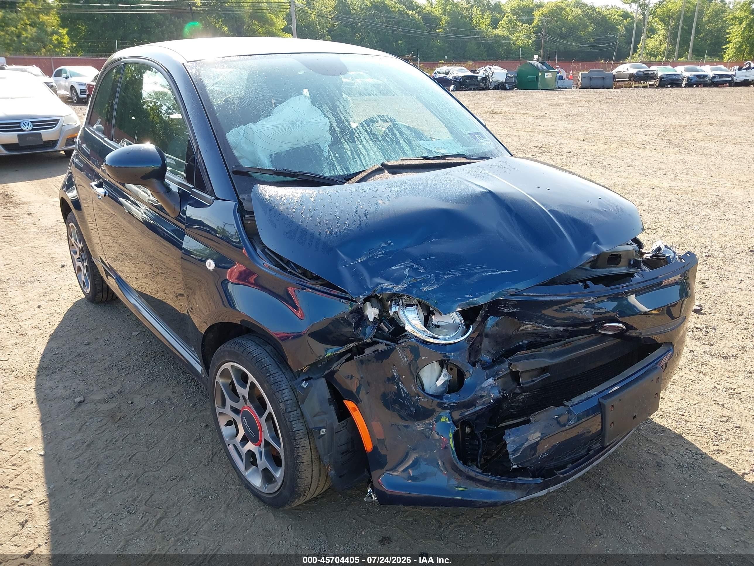 2015 Fiat 500 Sport Dark Blue vin: 3C3CFFBR3FT508974