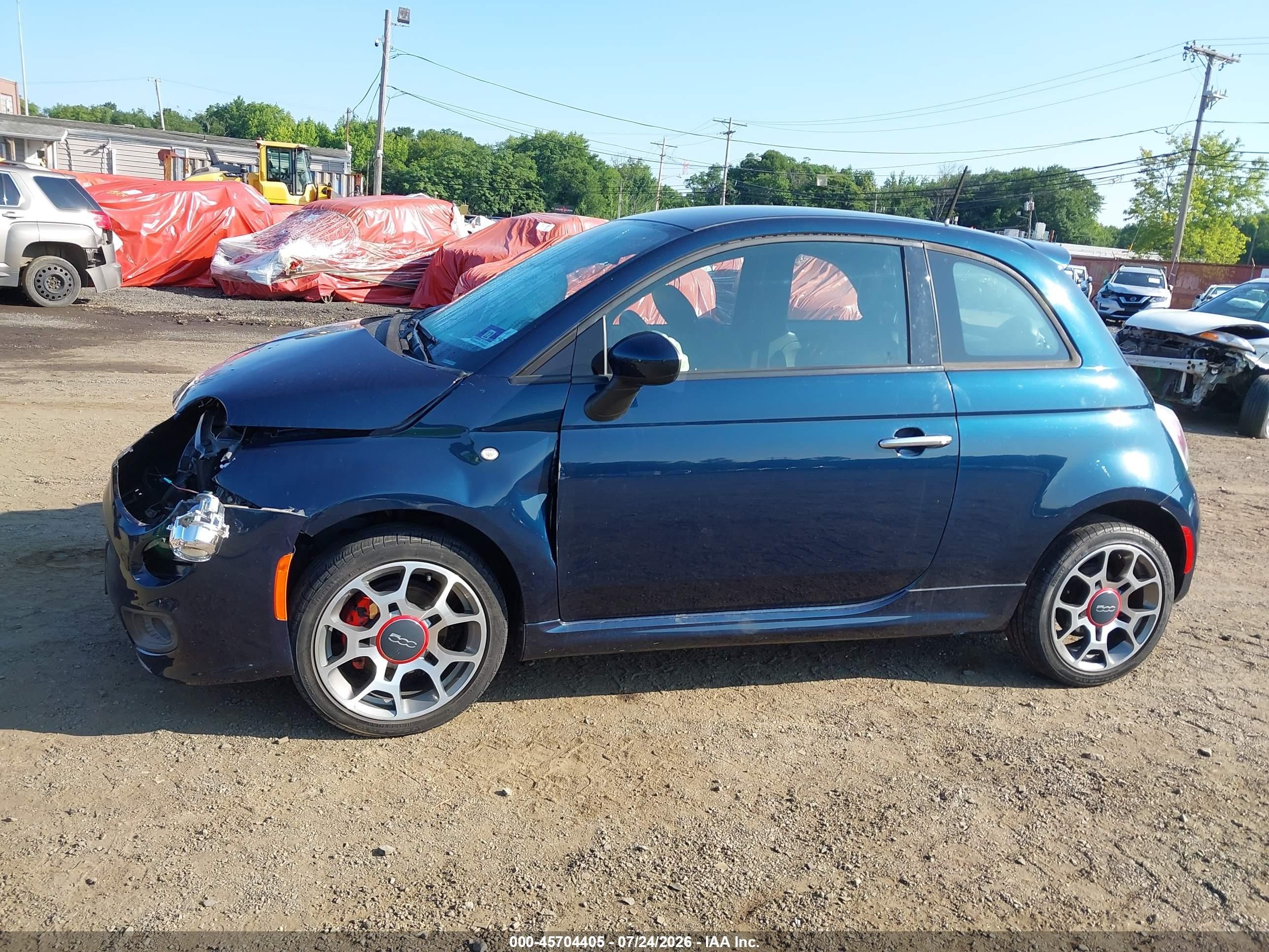 2015 Fiat 500 Sport Dark Blue vin: 3C3CFFBR3FT508974