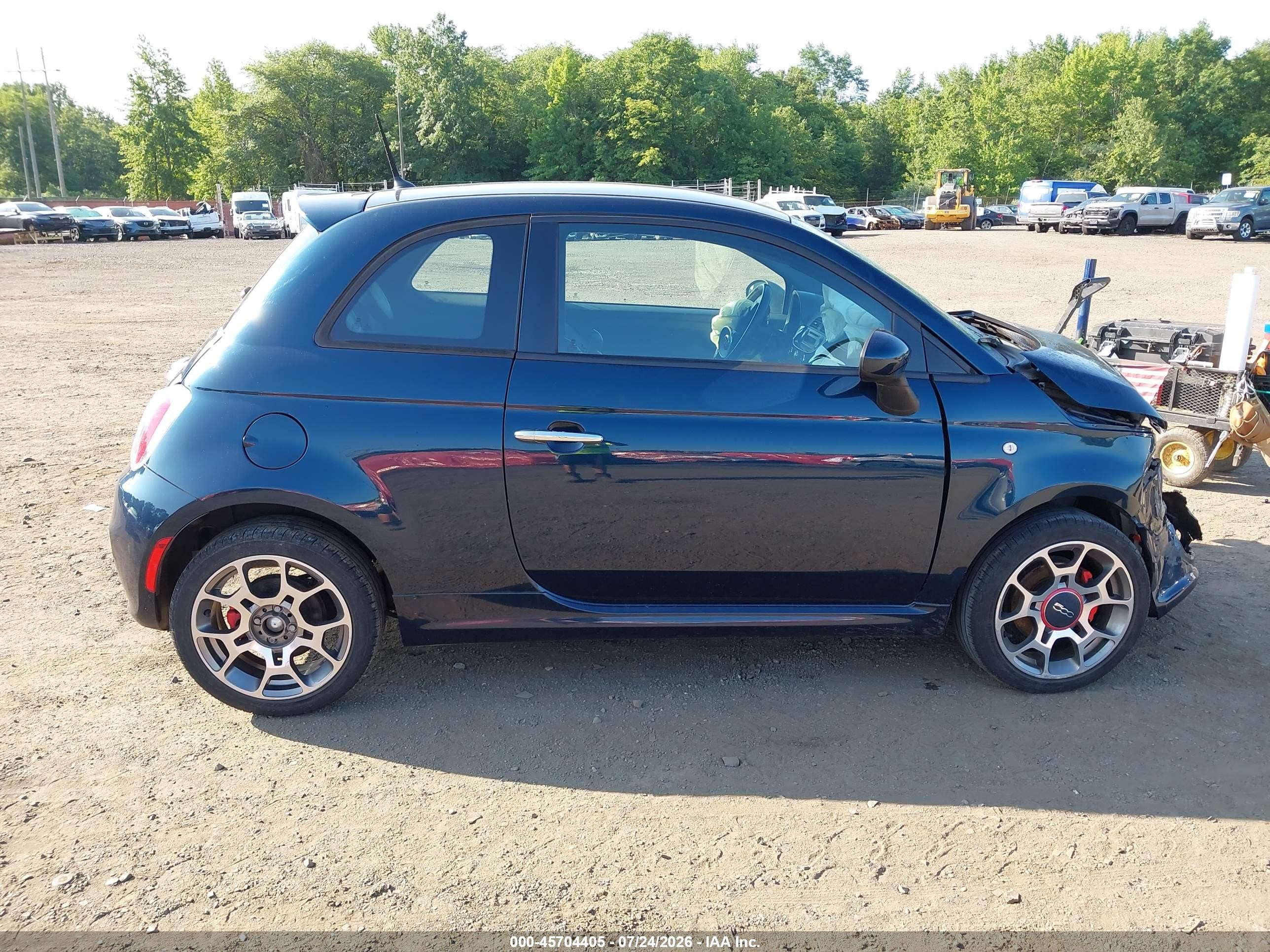 2015 Fiat 500 Sport Dark Blue vin: 3C3CFFBR3FT508974