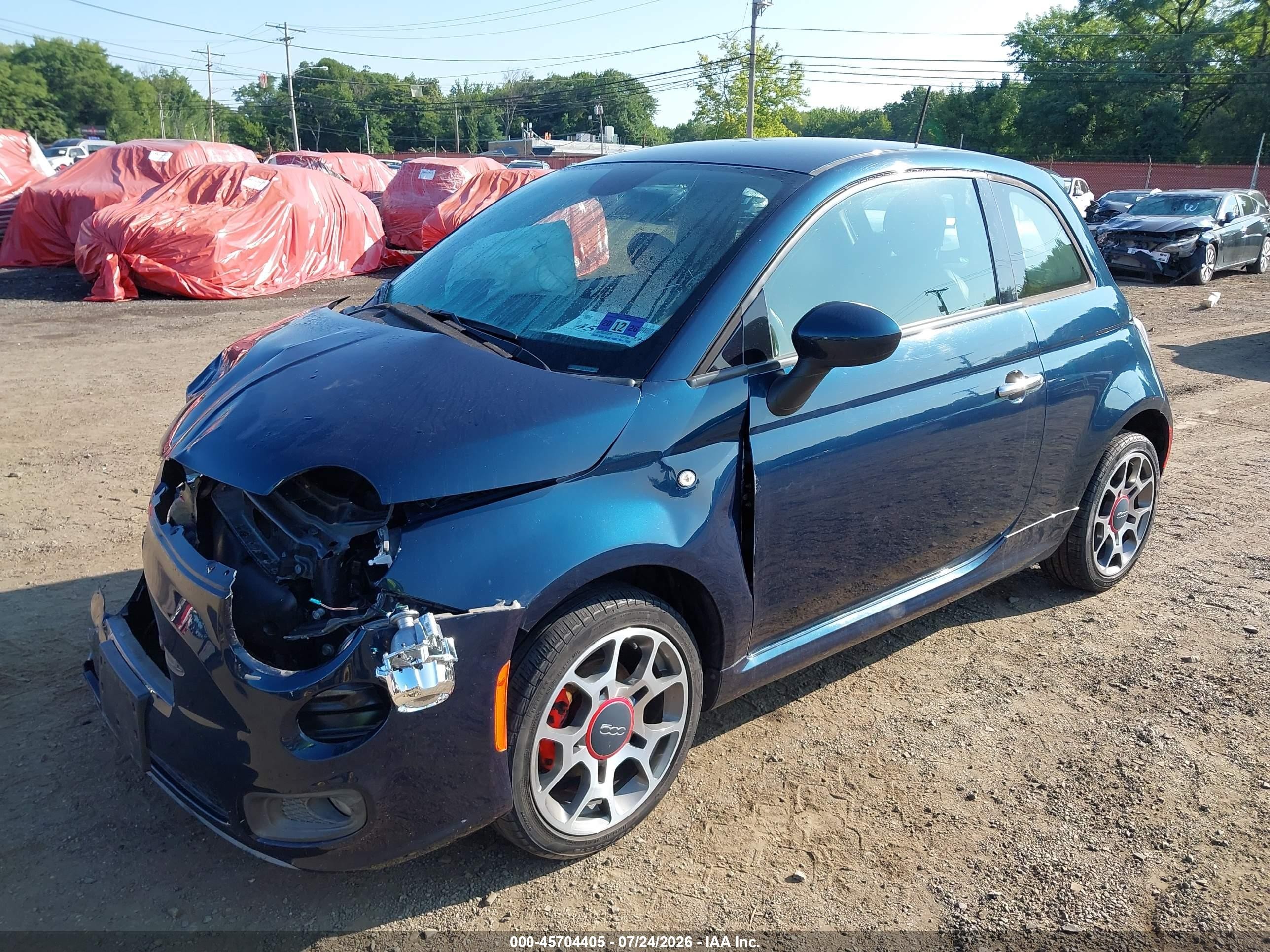 2015 Fiat 500 Sport Dark Blue vin: 3C3CFFBR3FT508974