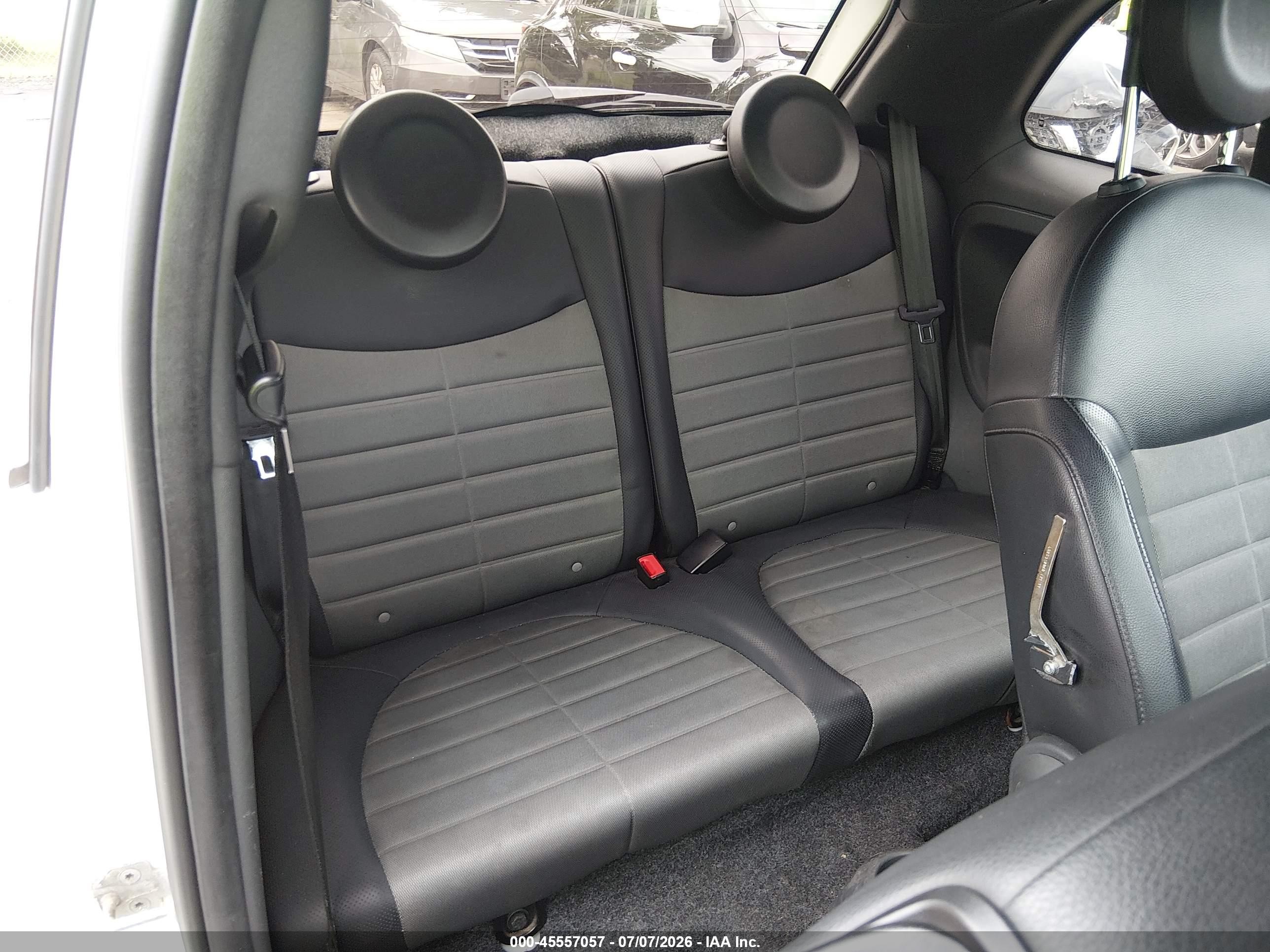 2012 Fiat 500 Sport White vin: 3C3CFFBR4CT253991