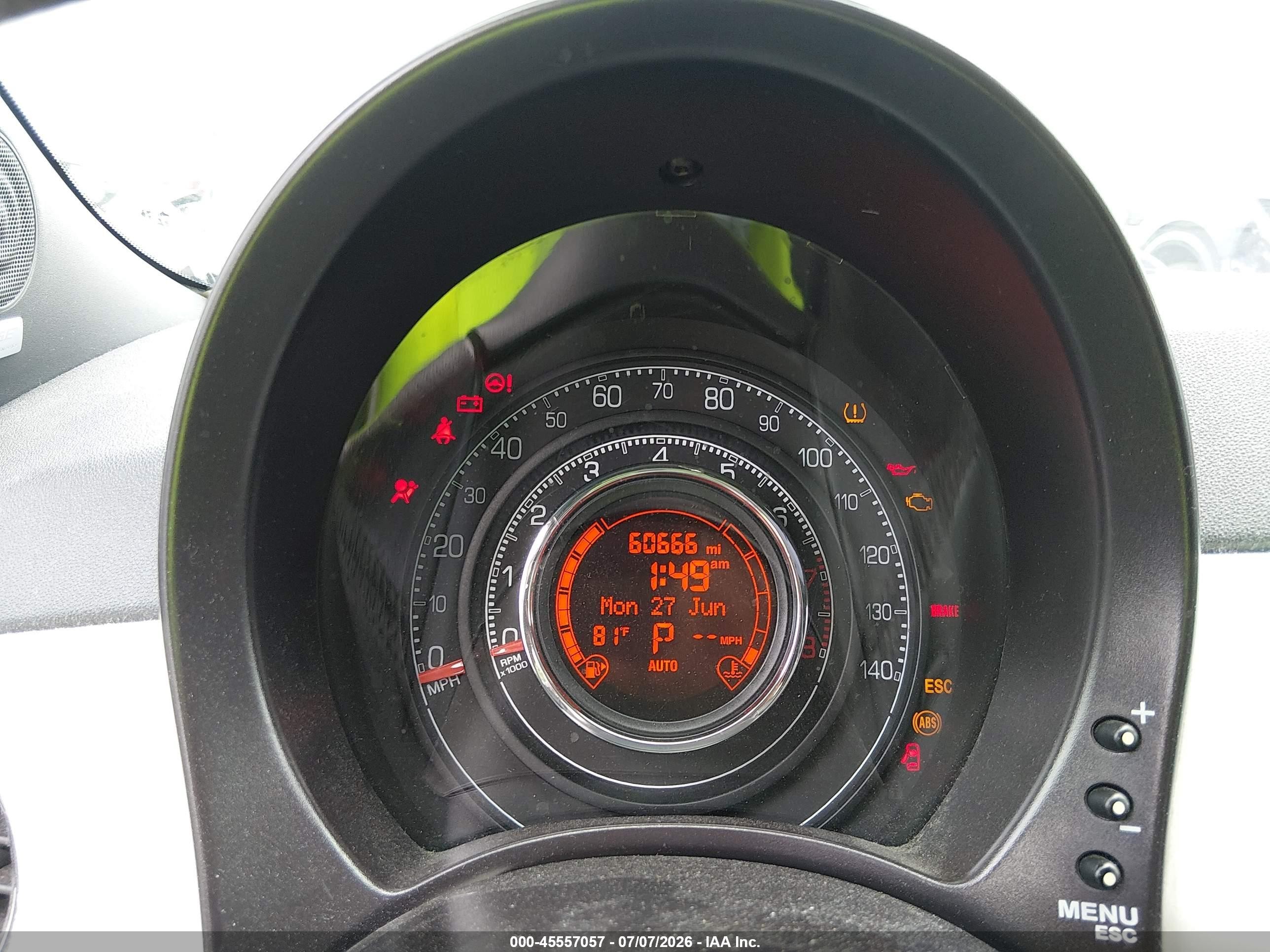 2012 Fiat 500 Sport White vin: 3C3CFFBR4CT253991