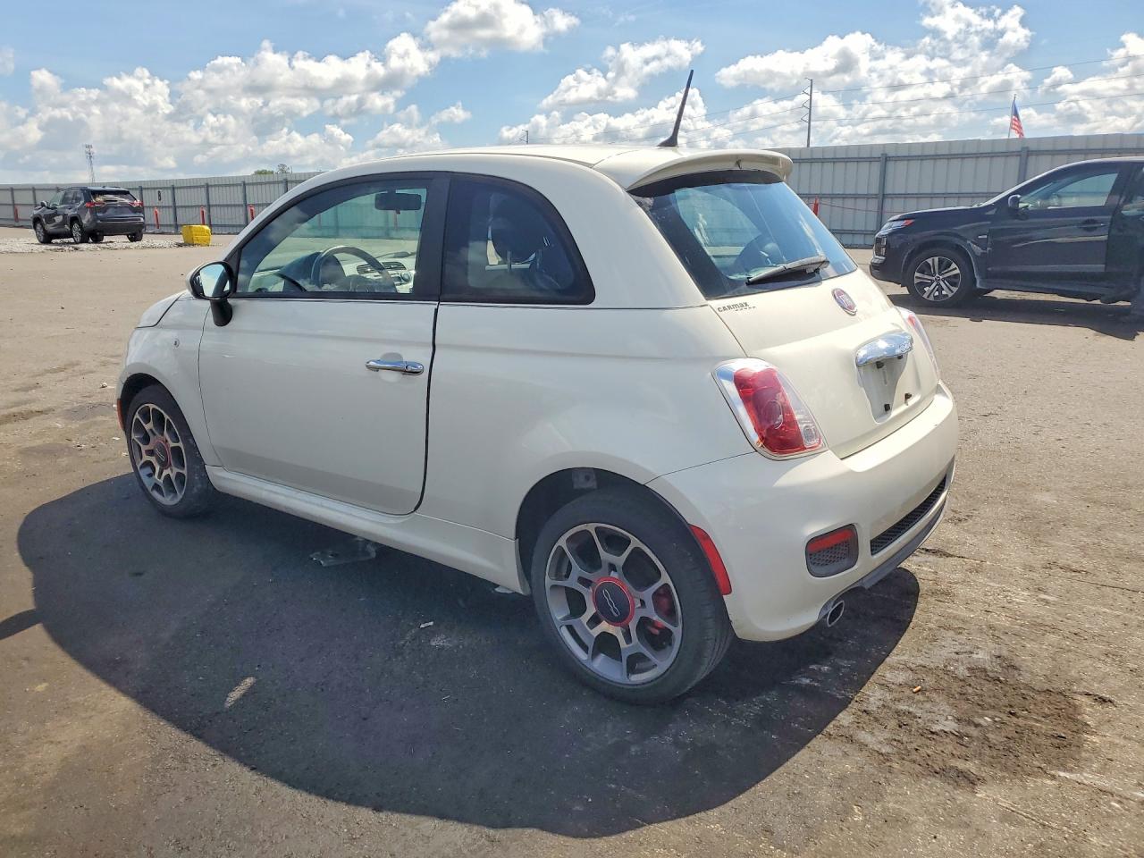 2013 Fiat 500 Sport White vin: 3C3CFFBR4DT629221