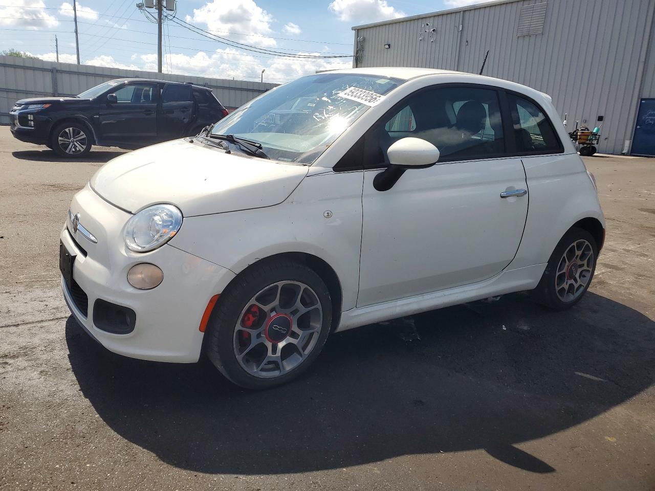 2013 Fiat 500 Sport White vin: 3C3CFFBR4DT629221