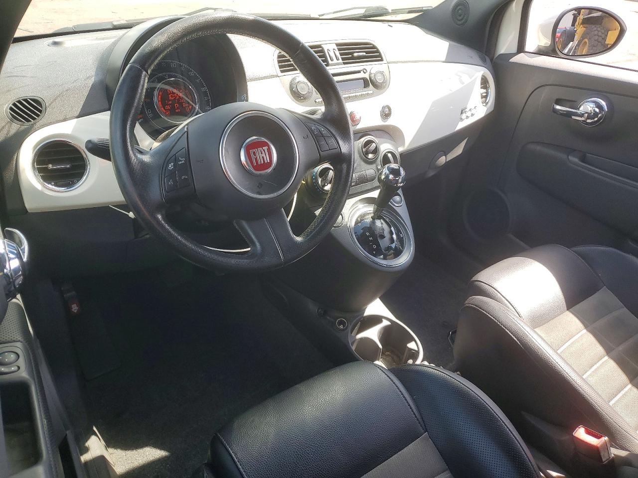 2013 Fiat 500 Sport White vin: 3C3CFFBR4DT629221