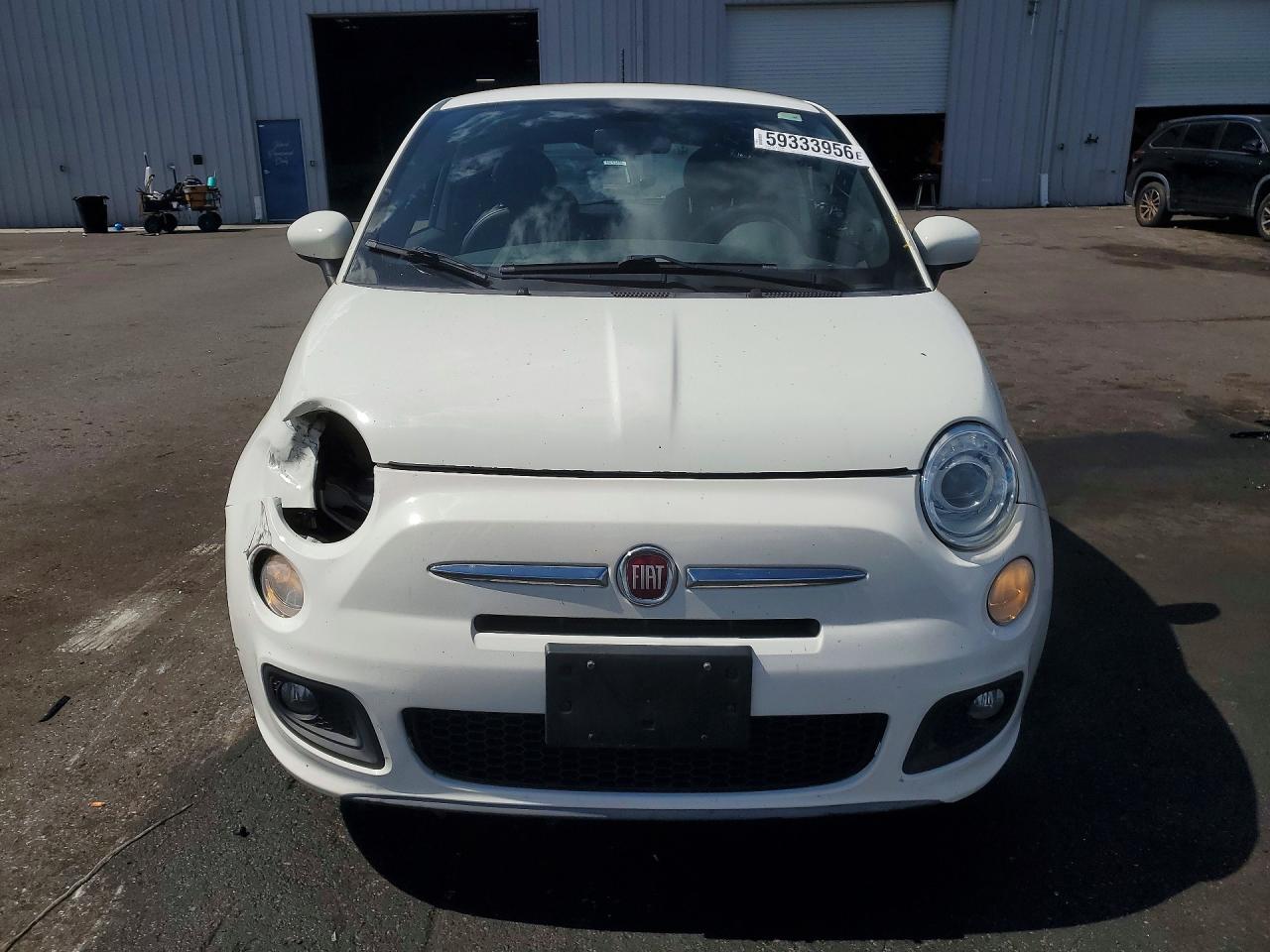 2013 Fiat 500 Sport White vin: 3C3CFFBR4DT629221