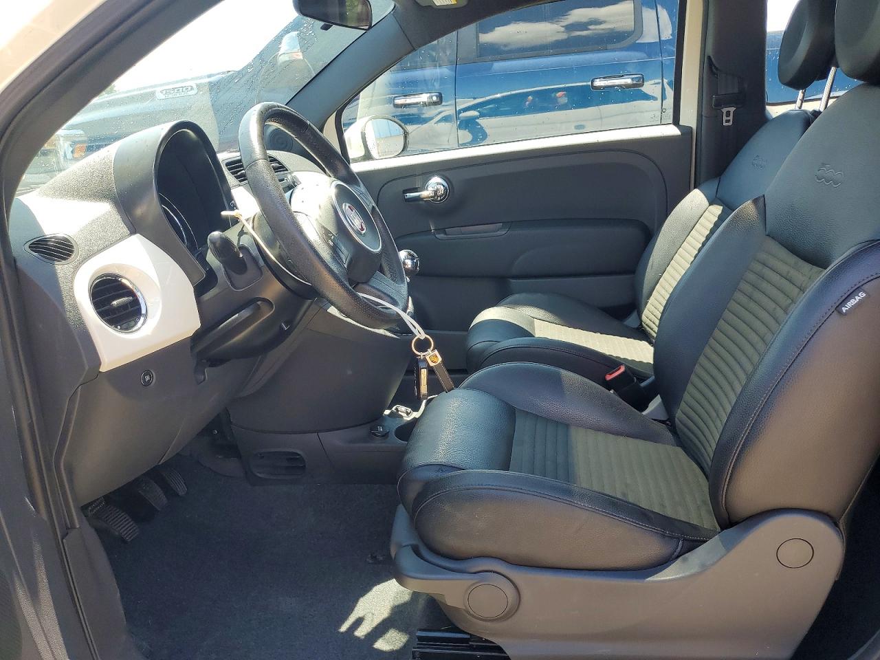 2015 Fiat 500 Sport White vin: 3C3CFFBR4FT509129