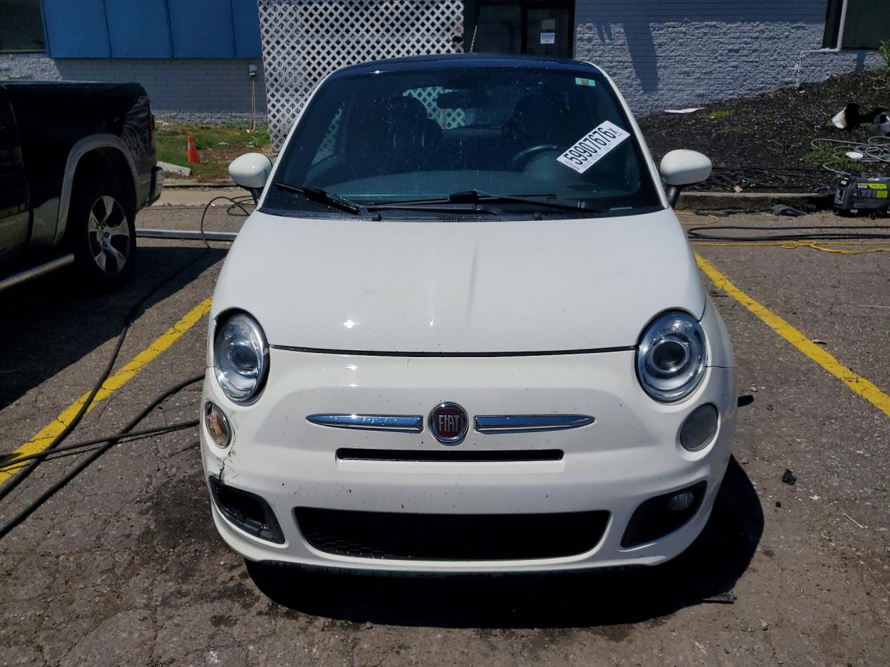 2015 Fiat 500 Sport White vin: 3C3CFFBR4FT509129