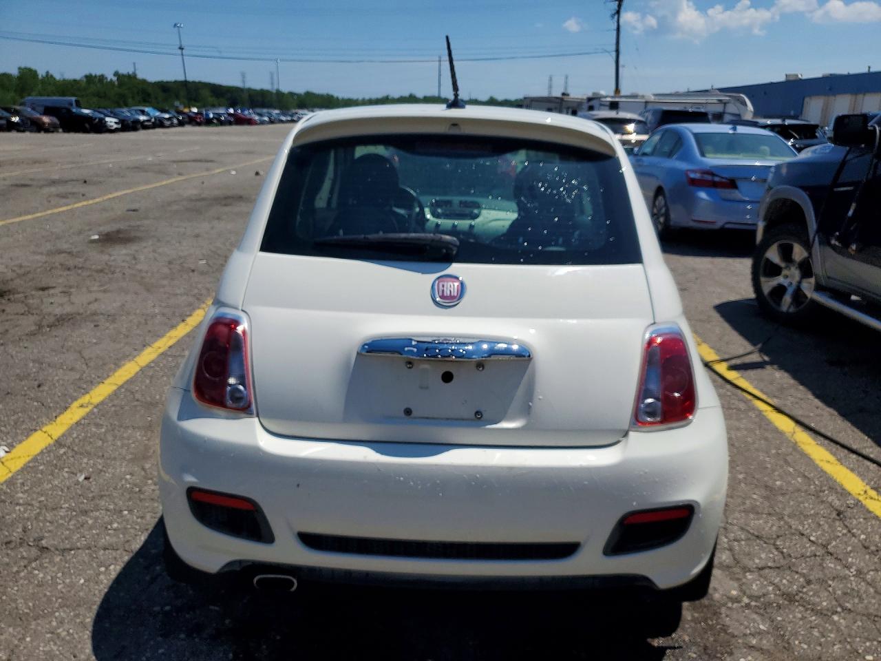 2015 Fiat 500 Sport White vin: 3C3CFFBR4FT509129