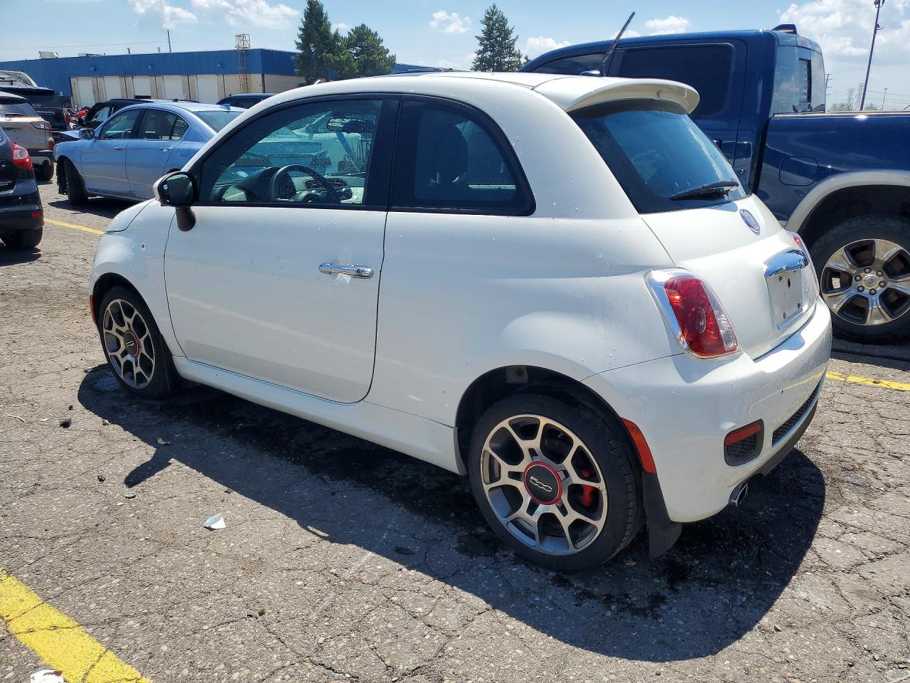 2015 Fiat 500 Sport White vin: 3C3CFFBR4FT509129