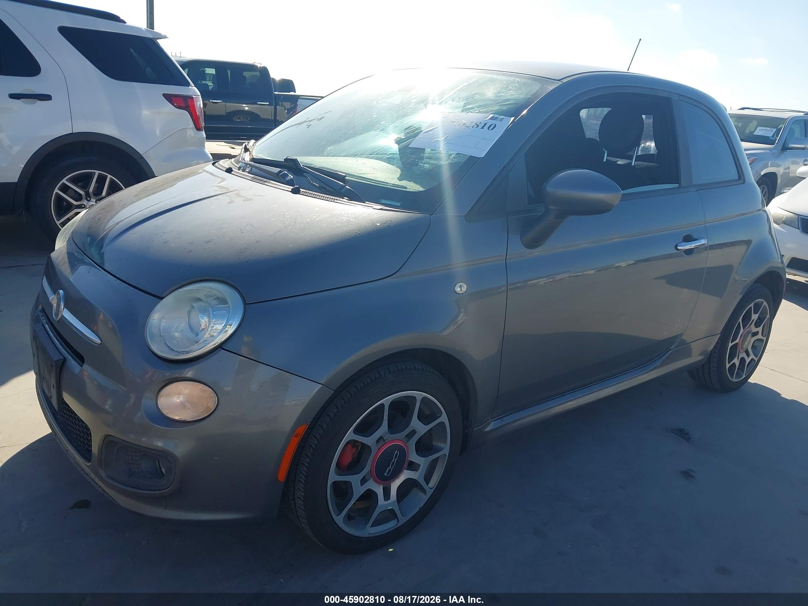 2012 Fiat 500 Sport Gray vin: 3C3CFFBR5CT295828