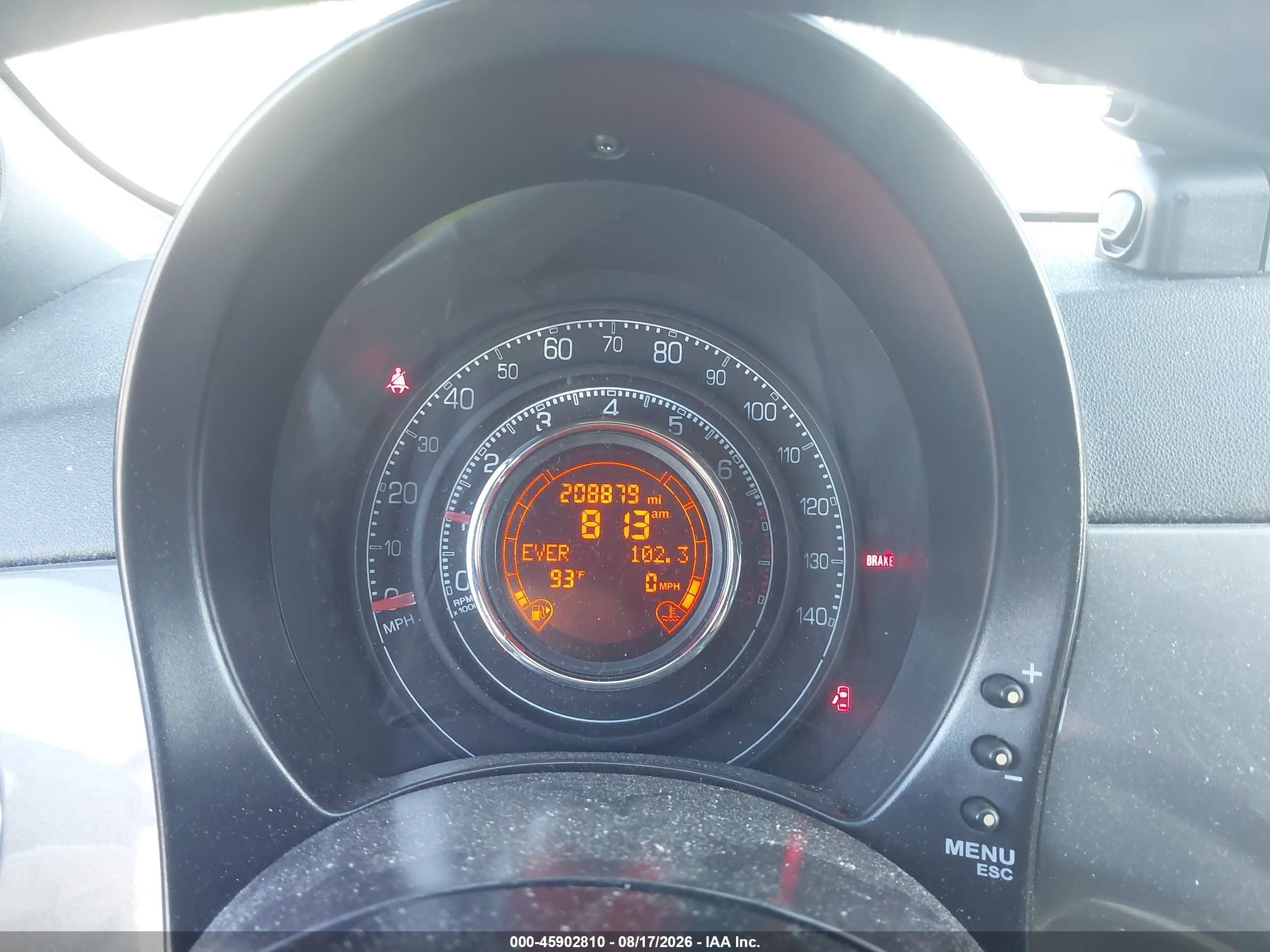 2012 Fiat 500 Sport Gray vin: 3C3CFFBR5CT295828