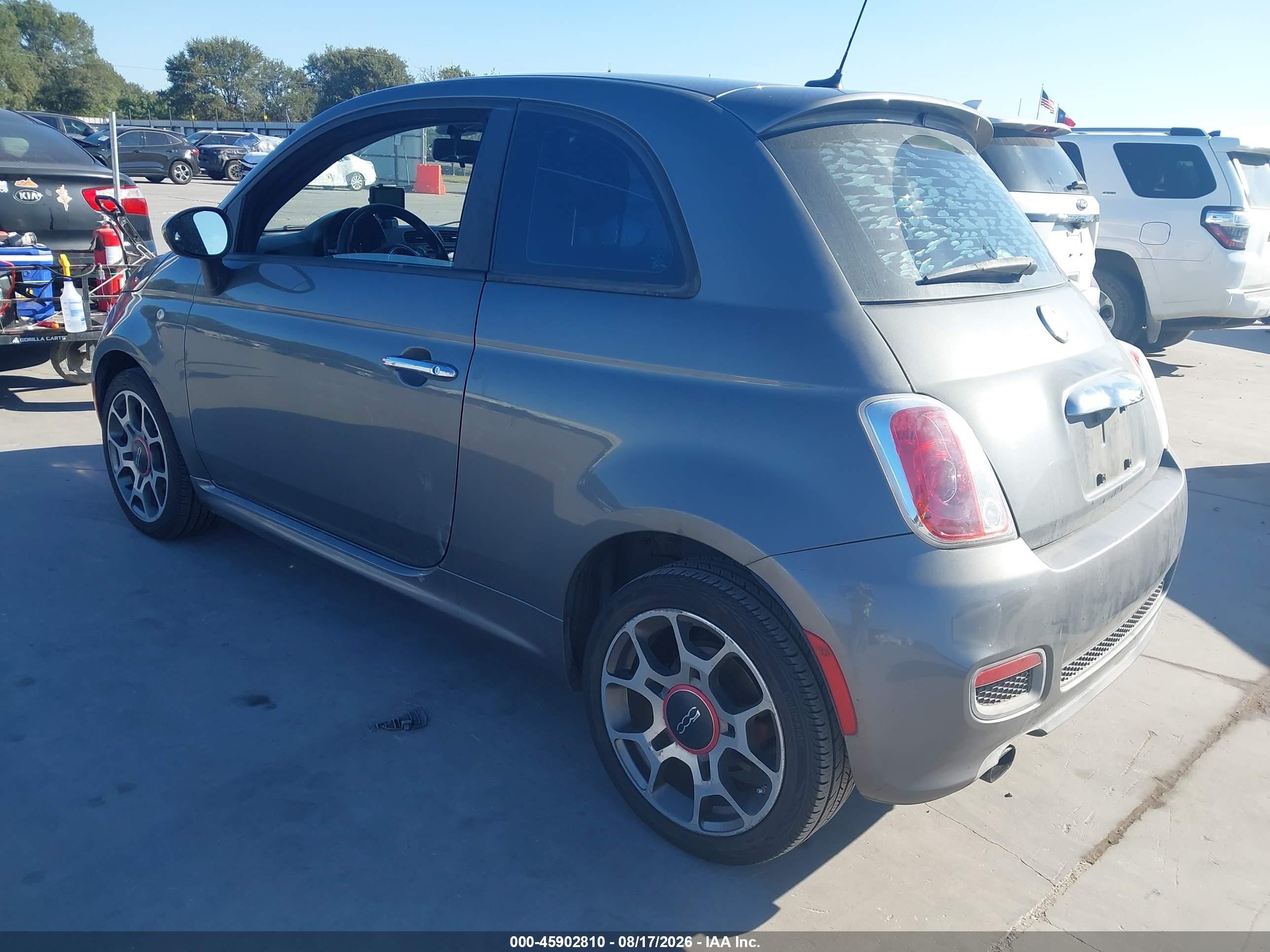 2012 Fiat 500 Sport Gray vin: 3C3CFFBR5CT295828