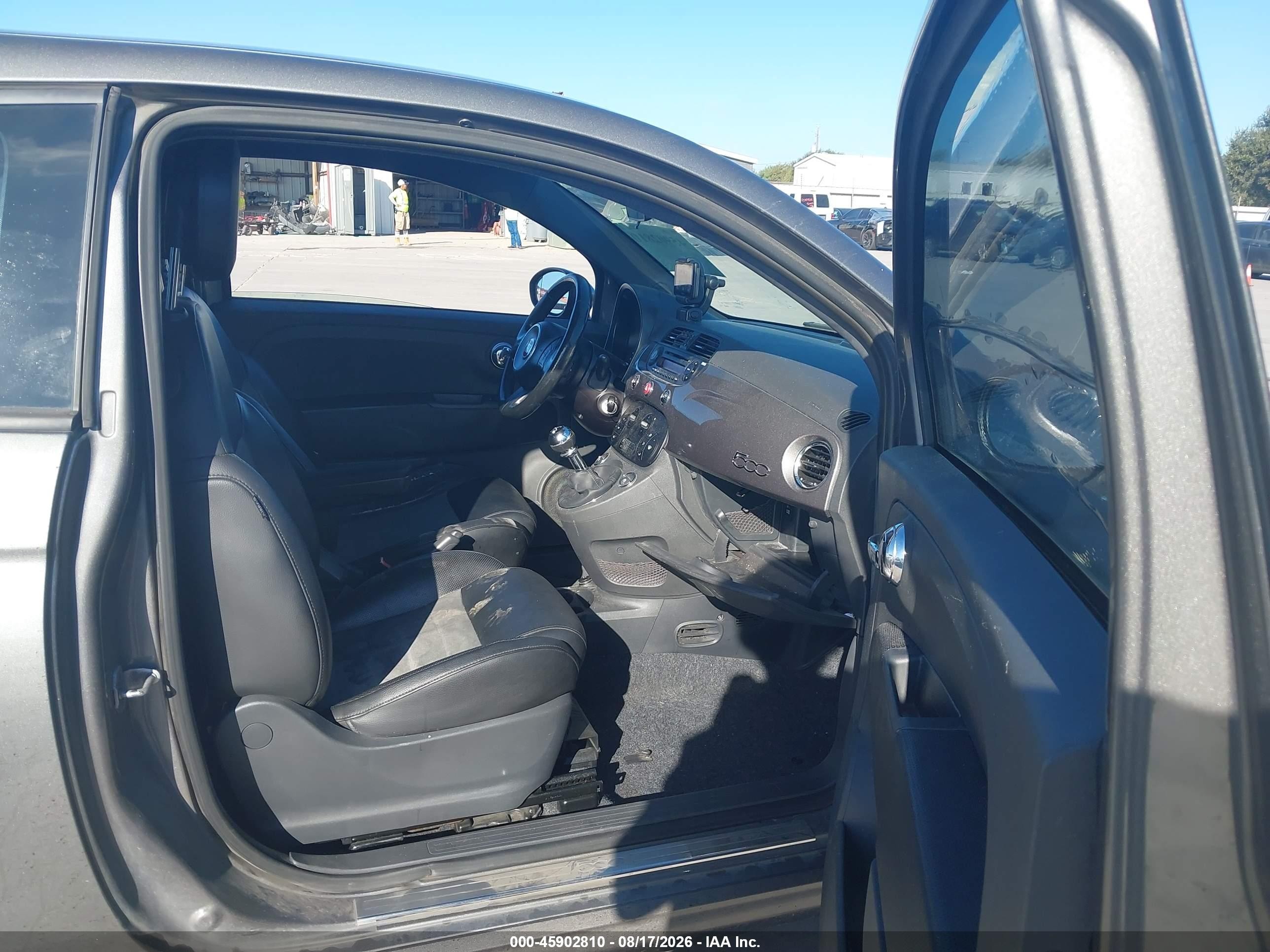 2012 Fiat 500 Sport Gray vin: 3C3CFFBR5CT295828