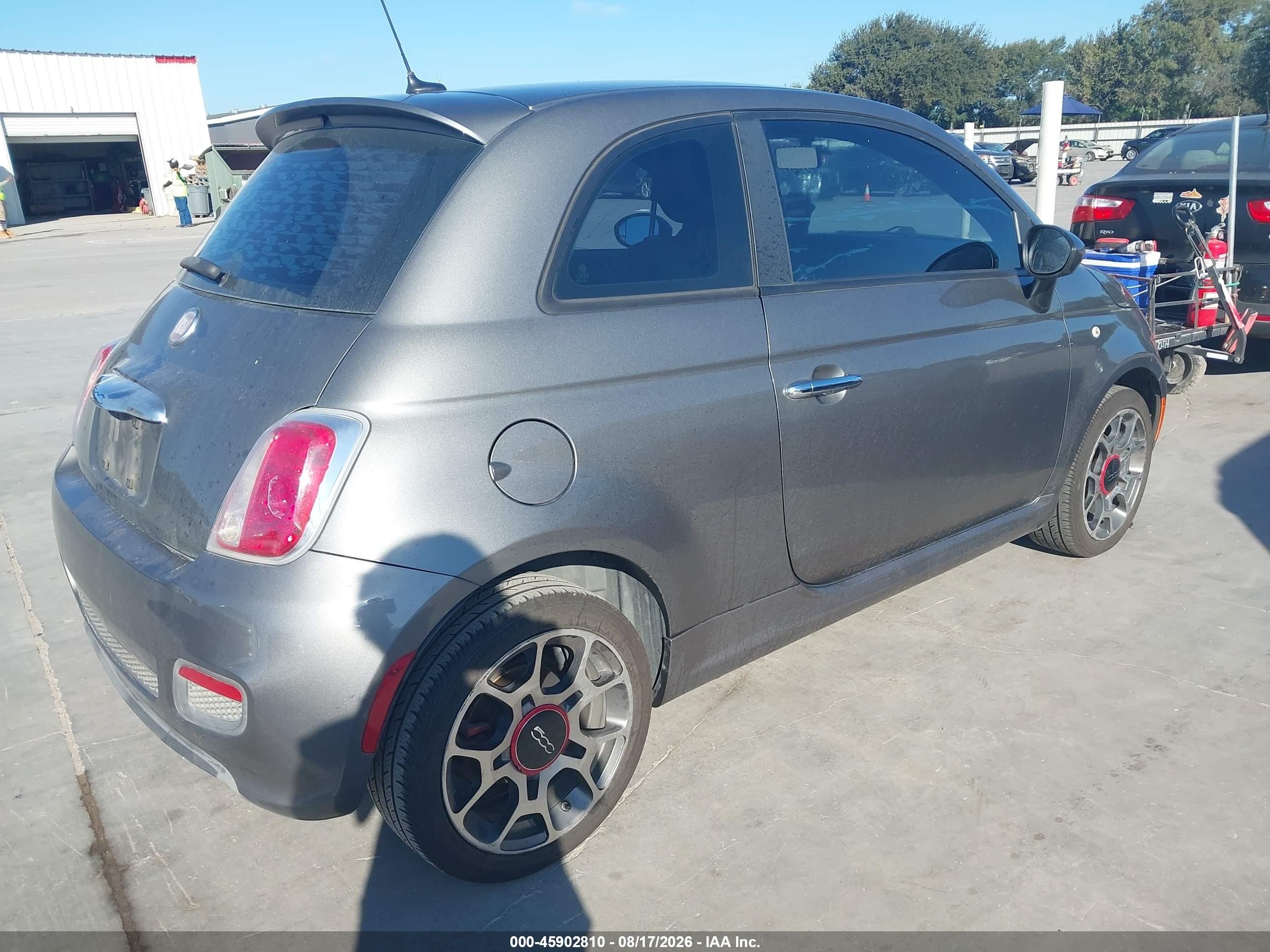 2012 Fiat 500 Sport Gray vin: 3C3CFFBR5CT295828