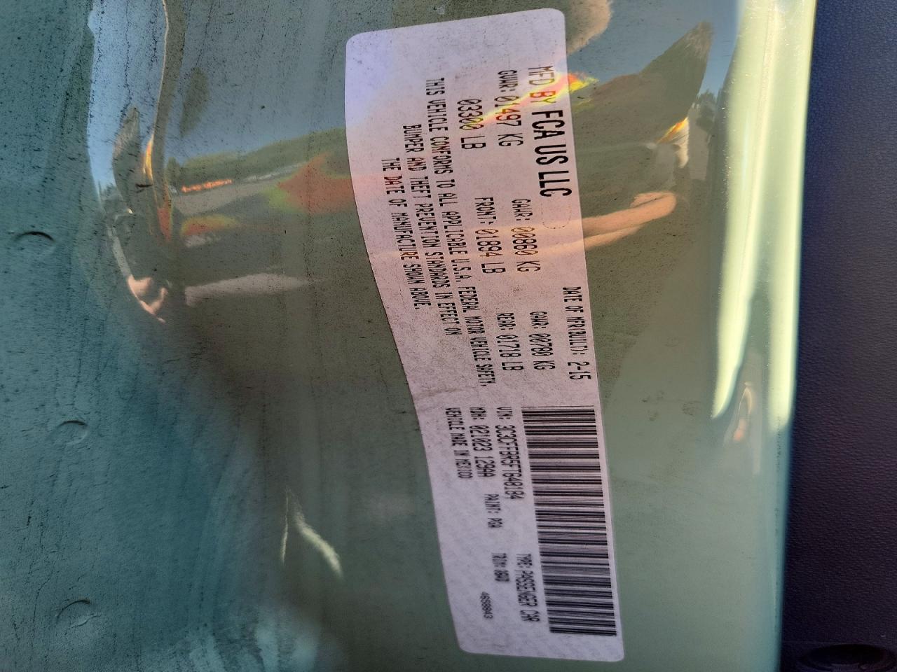 2015 Fiat 500 Sport Зеленый vin: 3C3CFFBR5FT648184