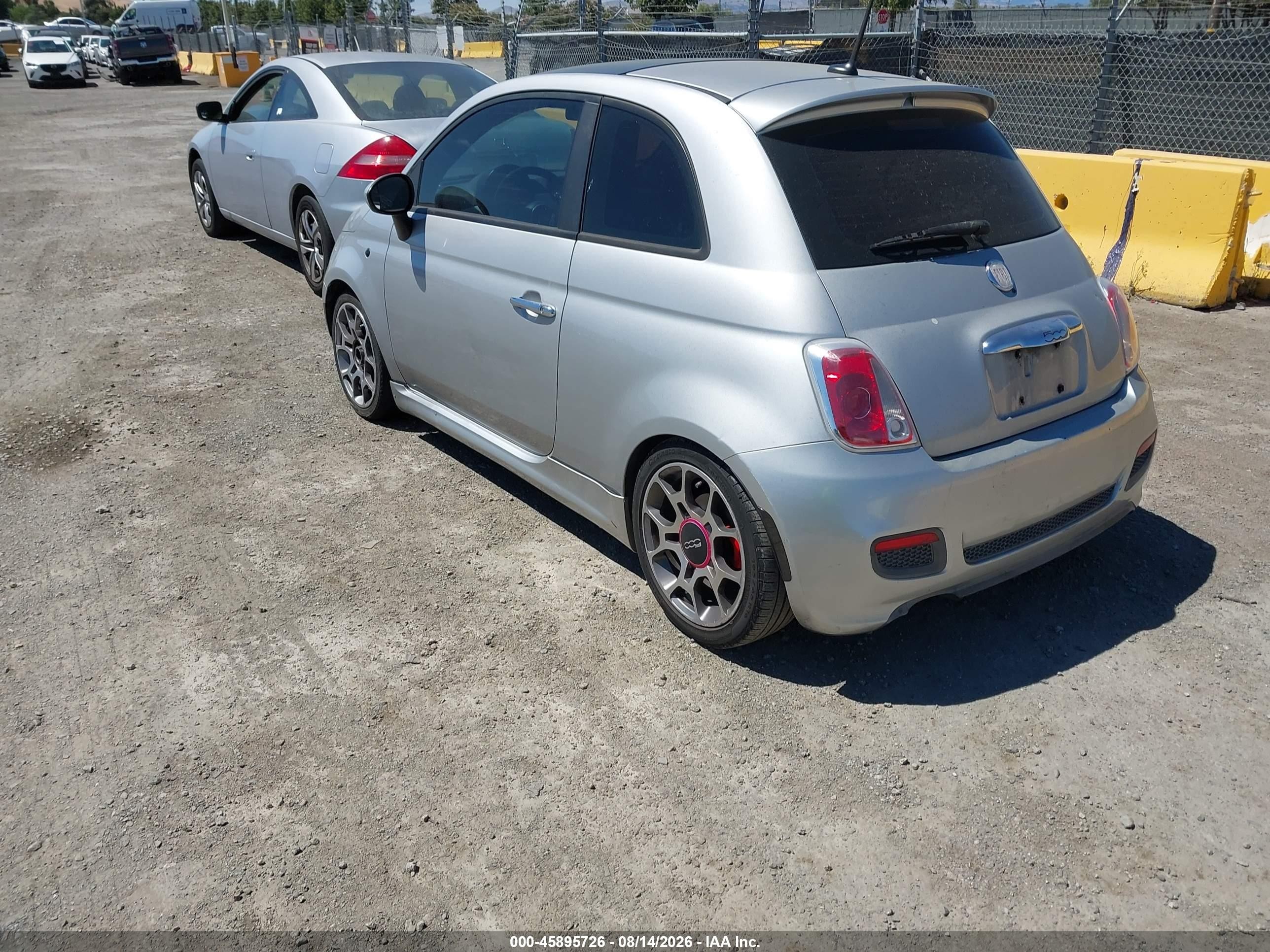 2012 Fiat 500 Sport Серебряный vin: 3C3CFFBR6CT125672