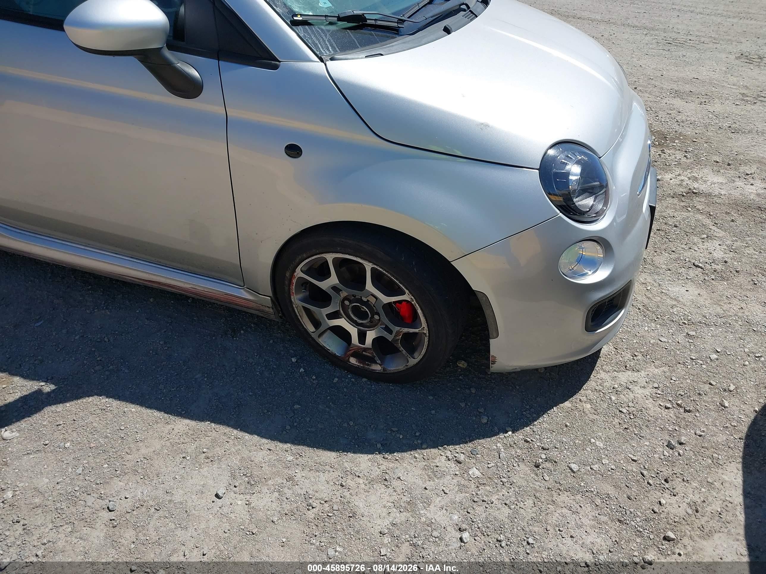 2012 Fiat 500 Sport Серебряный vin: 3C3CFFBR6CT125672