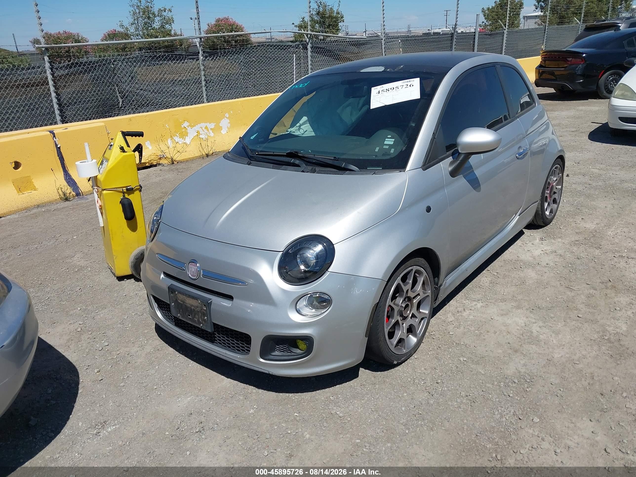 2012 Fiat 500 Sport Серебряный vin: 3C3CFFBR6CT125672